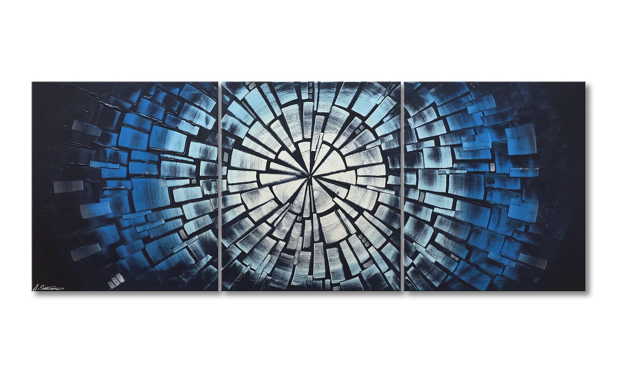 WandbilderXXL Gemälde Maelstrom 180 x 70 cm, Abstraktes Gemälde, handgemaltes Unikat