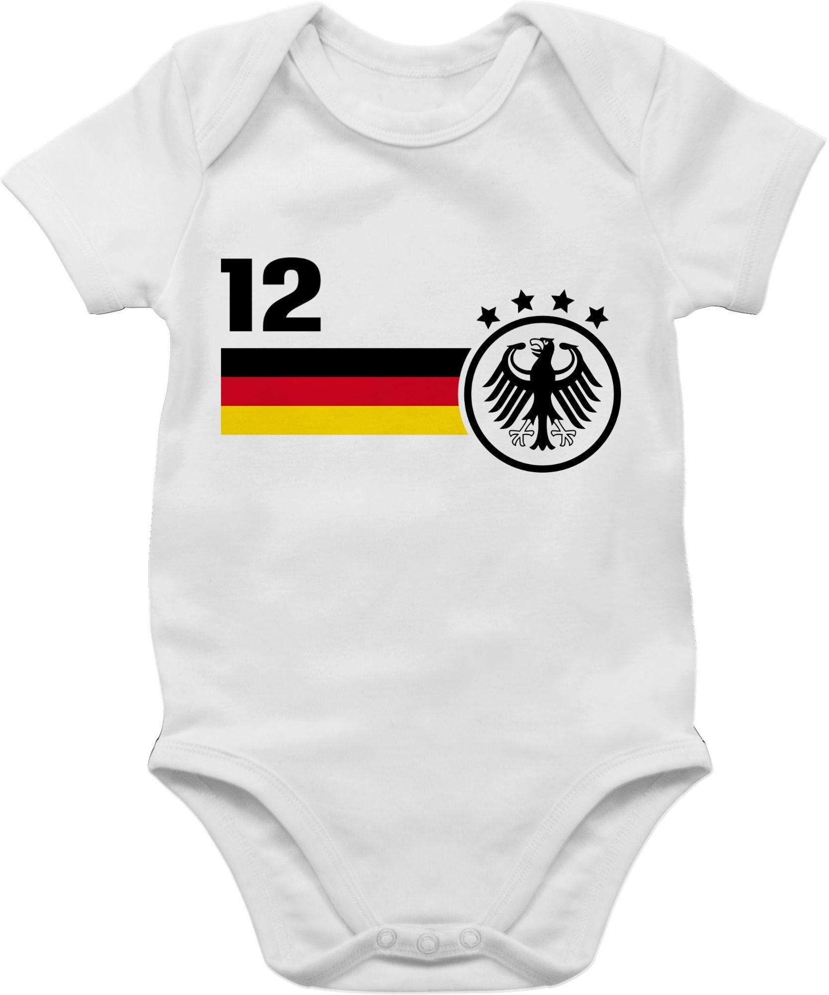 Shirtracer Shirtbody »12. Mann Deutschland Mannschaft EM - Fussball WM 2022  Baby - Baby Body Kurzarm« Weltmeisterschaft Fanartikel Kleidung Strampler  Babykleidung online kaufen | OTTO