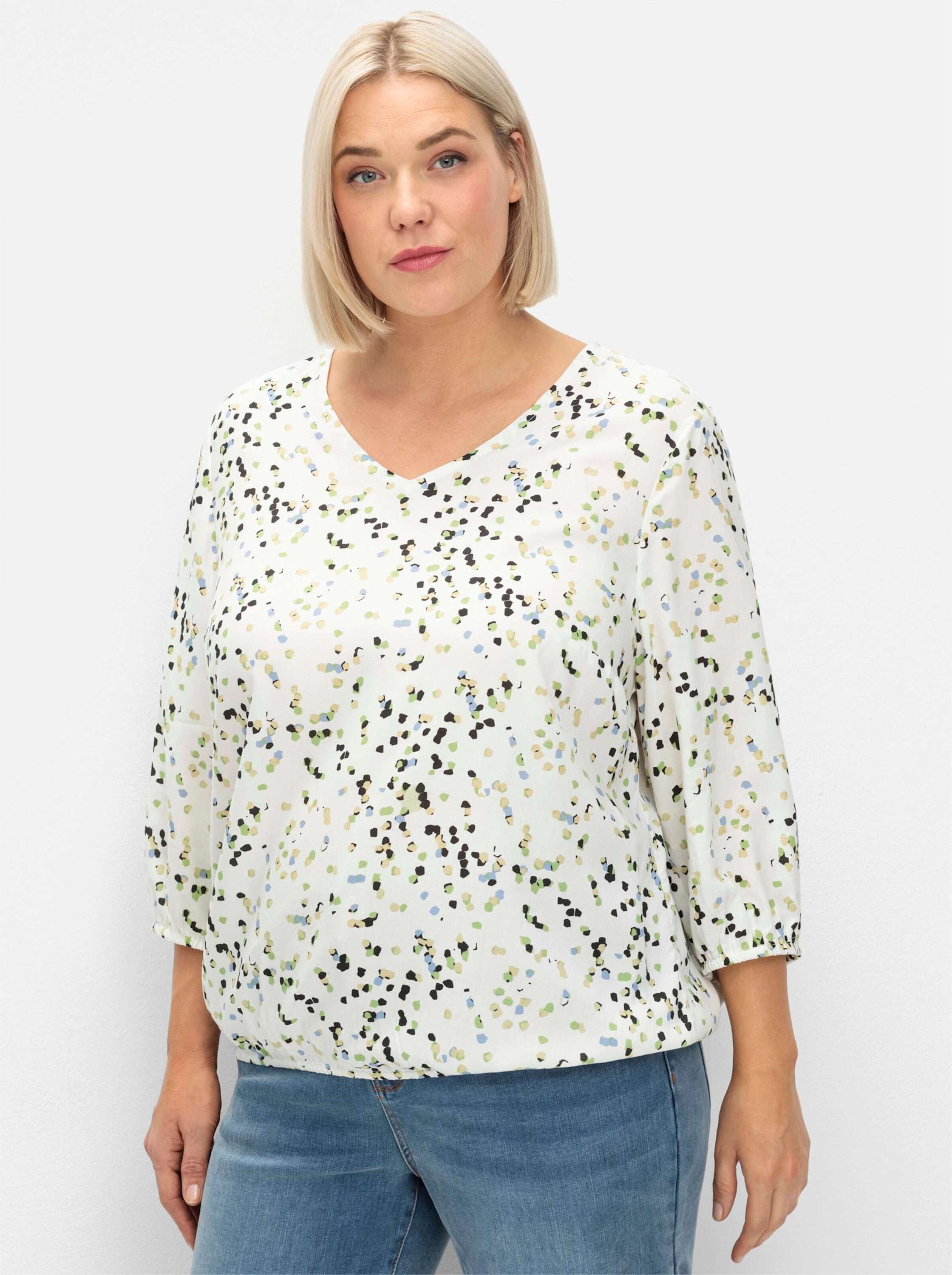 Sheego Klassische Bluse Tunika 3/4-Arm günstig online kaufen