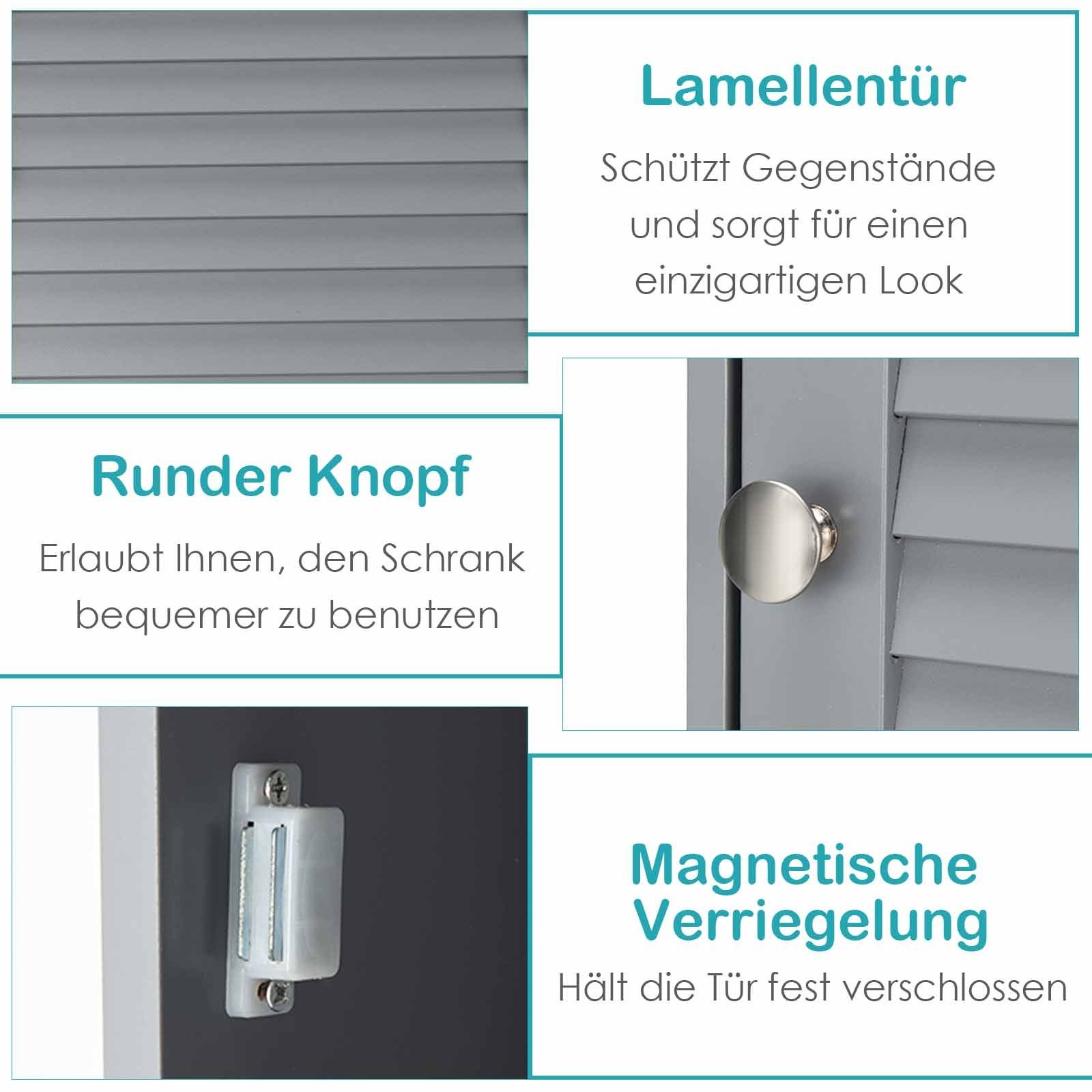COSTWAY Hängeschrank Badezimmerschrank mit verstellbarem Einlegeboden
