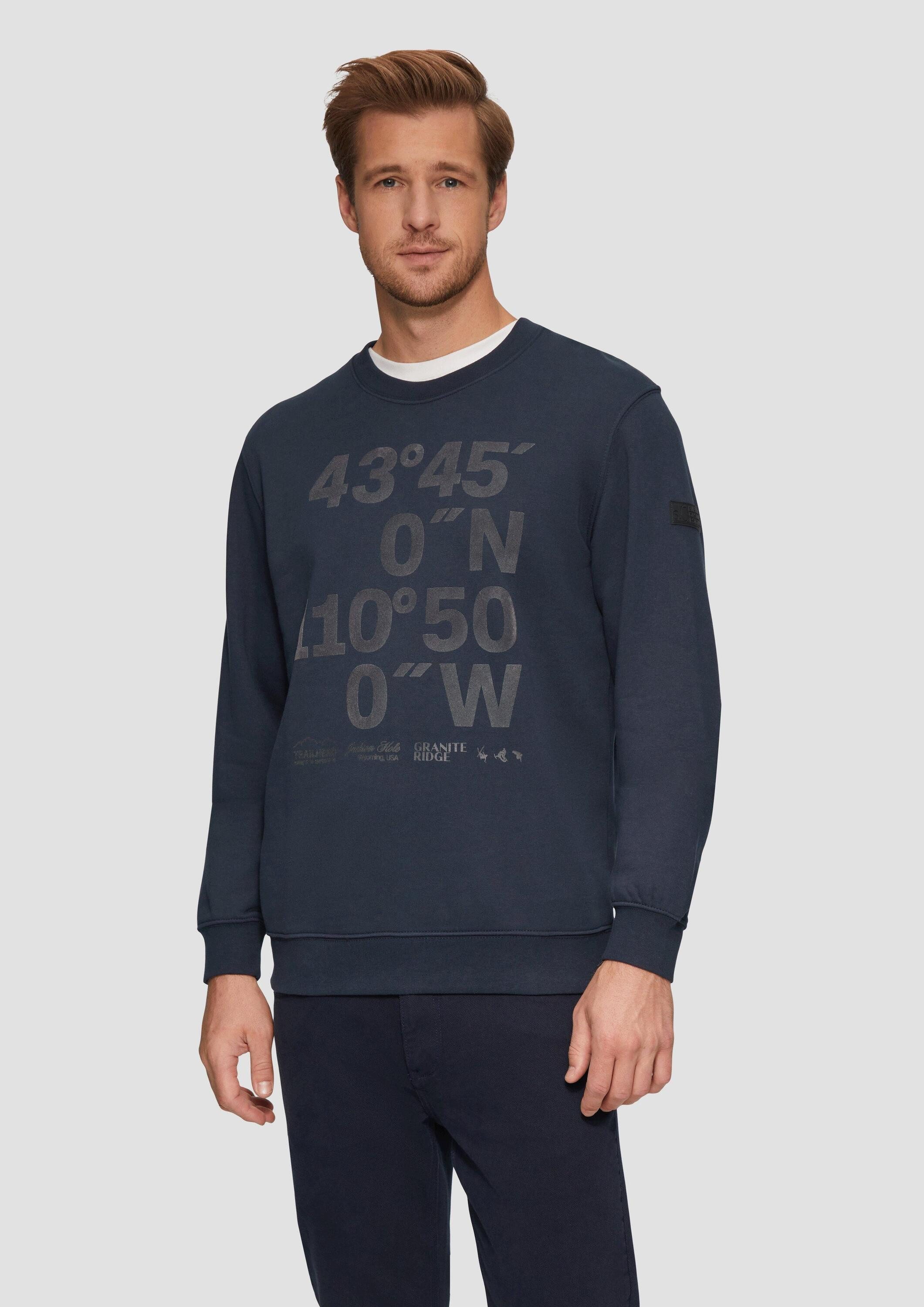 s.Oliver Sweatshirt Sweatshirt Sweatshirt mit Flock-Print günstig online kaufen