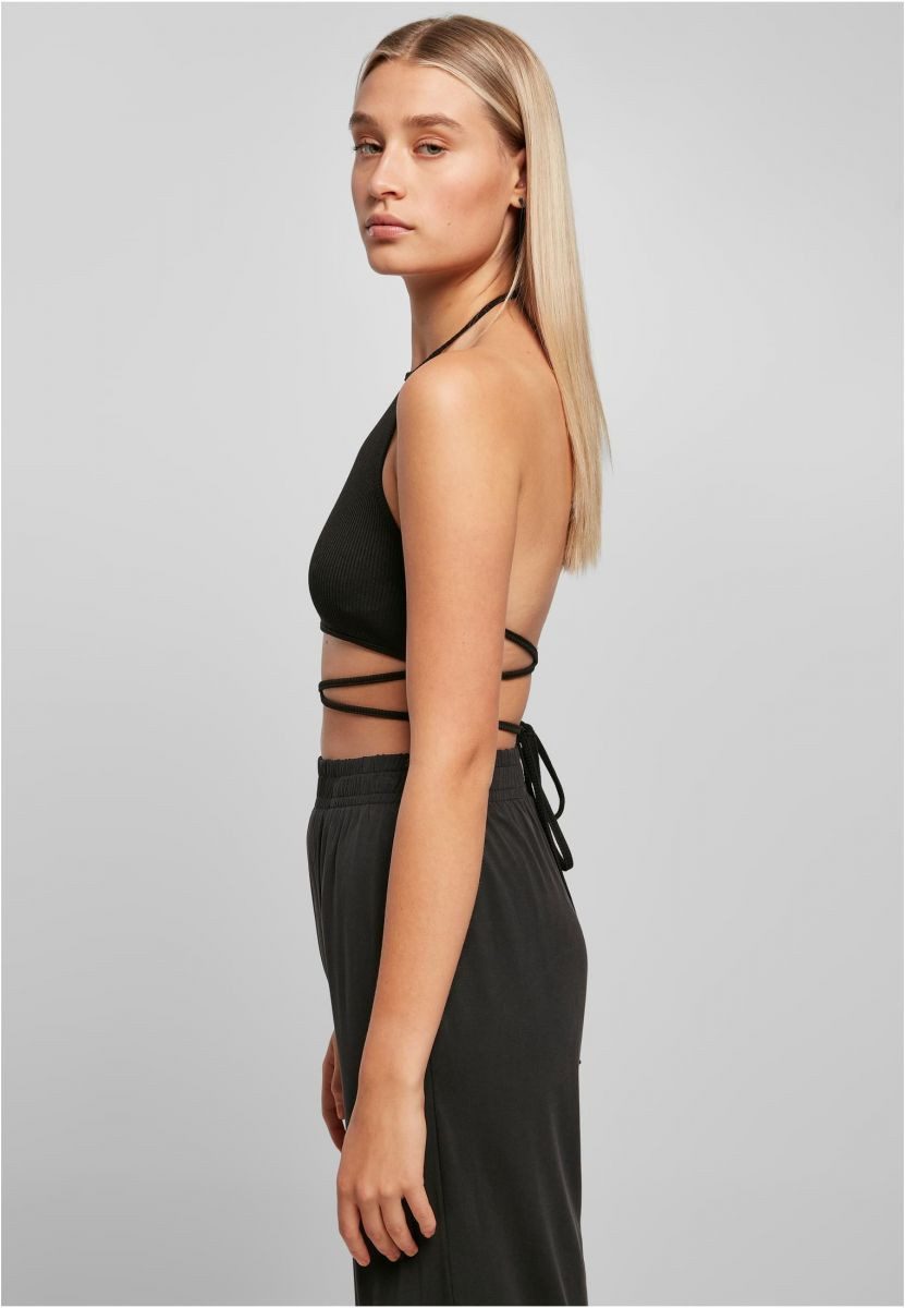 URBAN CLASSICS Tanktop Ladies Rib Trapeze Cropped Top XS bis 5XL
