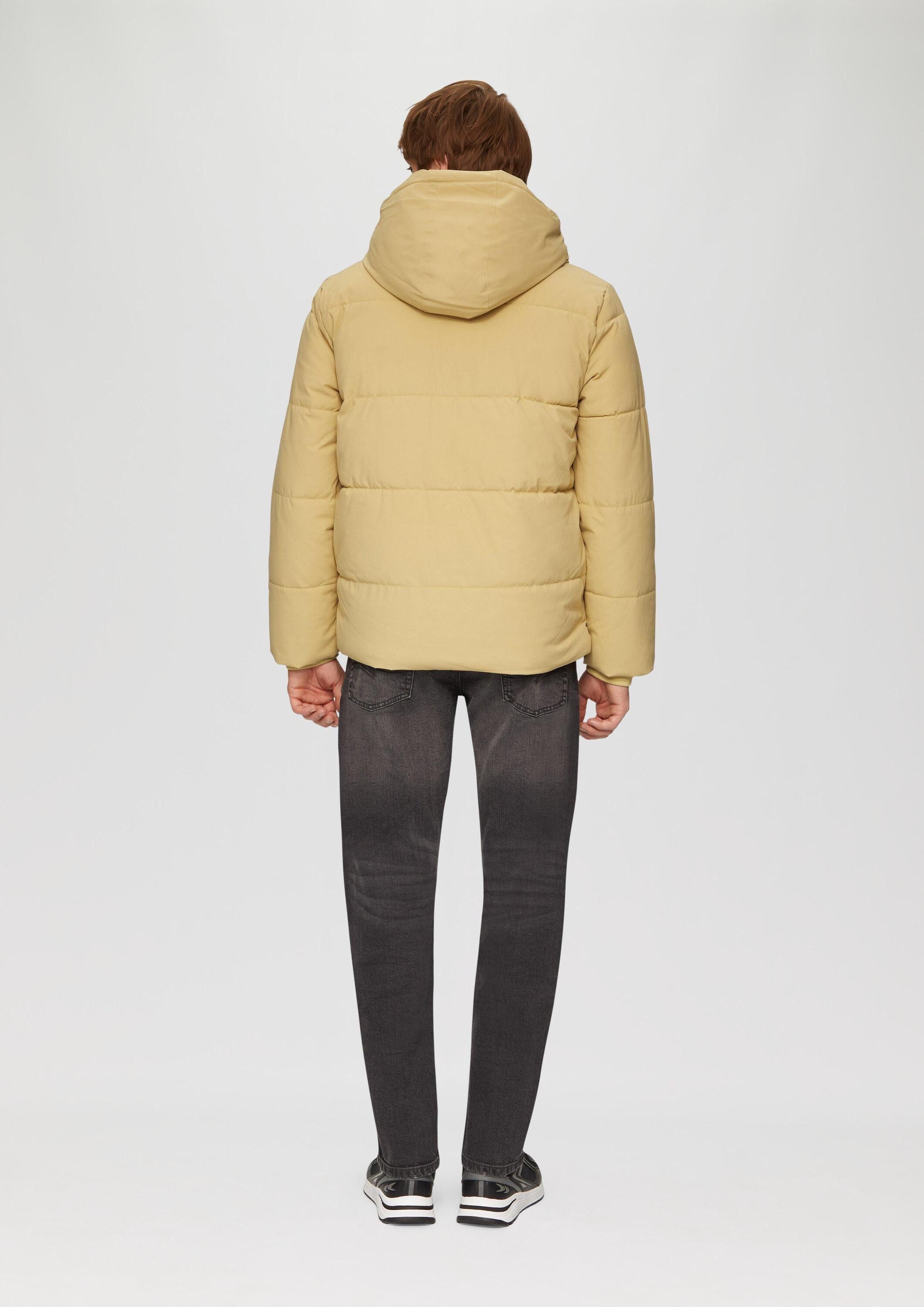 QS Winterjacke Outdoor-Jacke Gesteppte Winterjacke mit Kapuze und Innenkragen