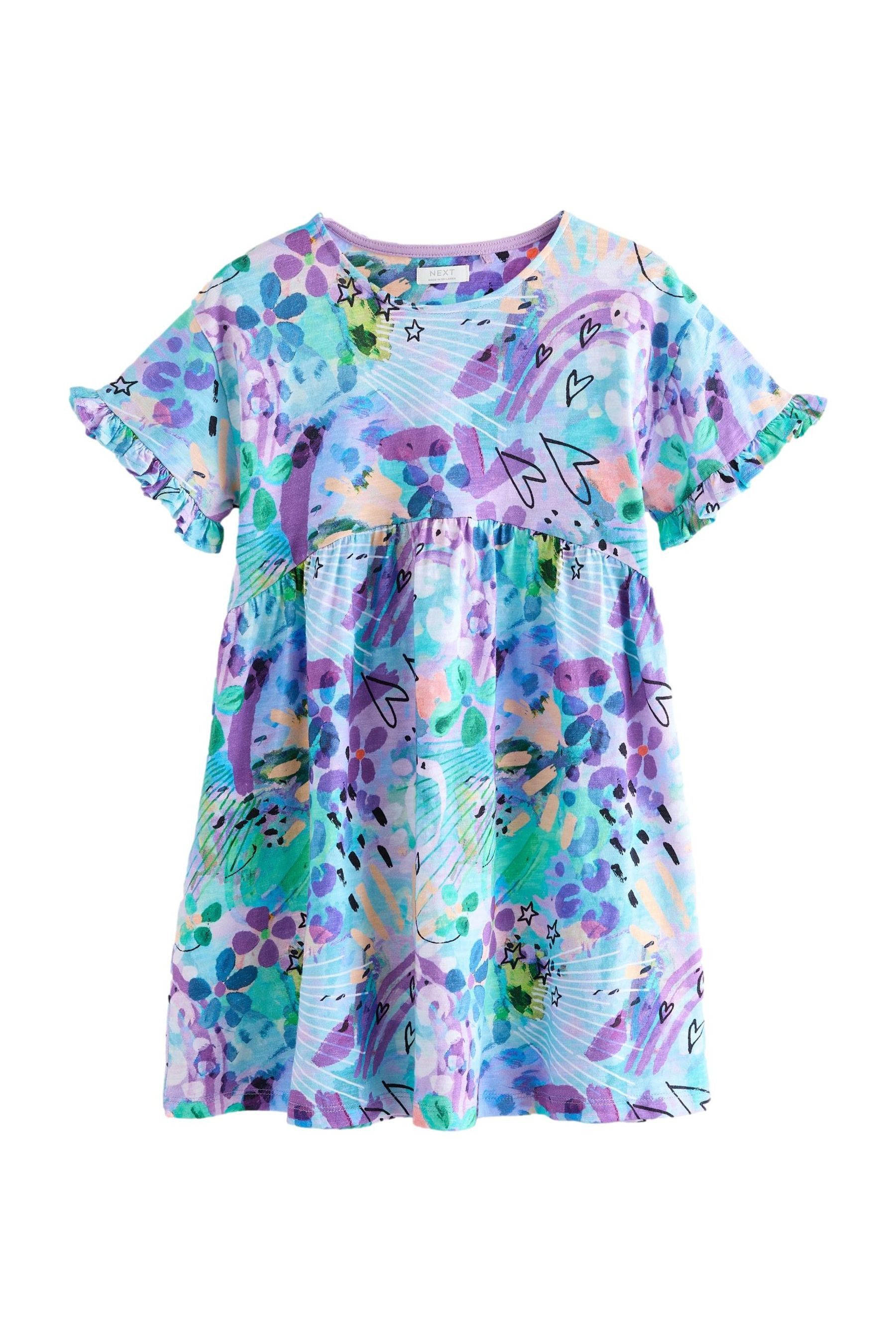 Jerseykleid Kurzärmeliges Jerseykleid aus 100 % Baumwolle