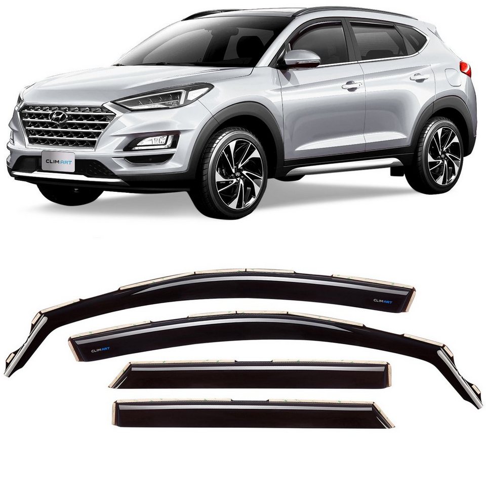 Clim Art Auto-Fußmatte CLIM ART Windabweiser für/kompatible mit Hyundai  Tucson 2015-2020 (4 St)