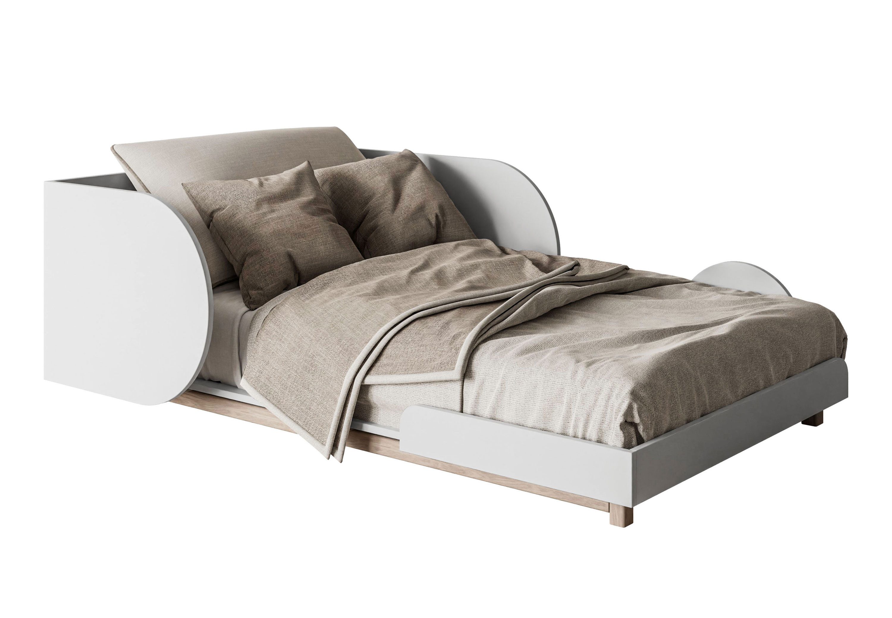 Lookway Kinderbett Kinderbett BLOOM 90x160–200 cm (Bett mit optionaler Matratze erhältlich), Breite: 204 cm