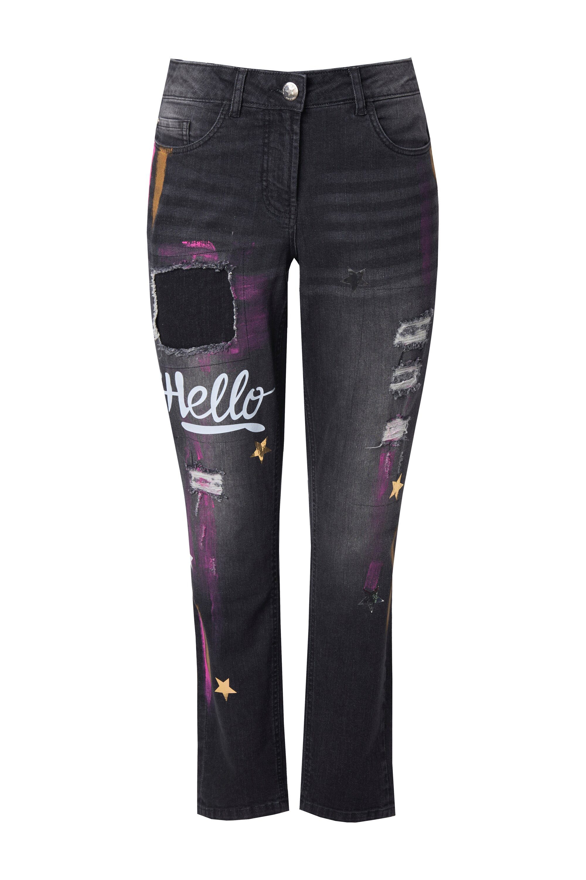 Angel of Style Röhrenjeans Slim-Jeans Irma schmales Bein Farbpatches 5-Pock günstig online kaufen