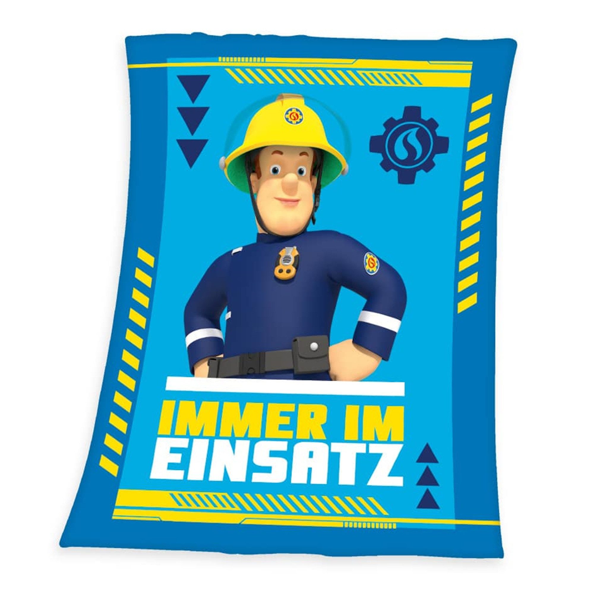 Kinderdecke - Feuerwehrmann Sam ‘Einsatz’ – 130×170 cm, Stoffschmiede, 100% Polyester