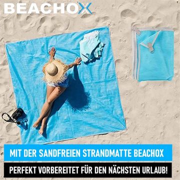 Picknickdecke BEACHOX Sandfreie Stranddecke Strandtuch Campingmatte Picknick Decke, MAVURA, Wasserabweisende Tragbare Decke für Reisen, Camping, Strand 200x150cm