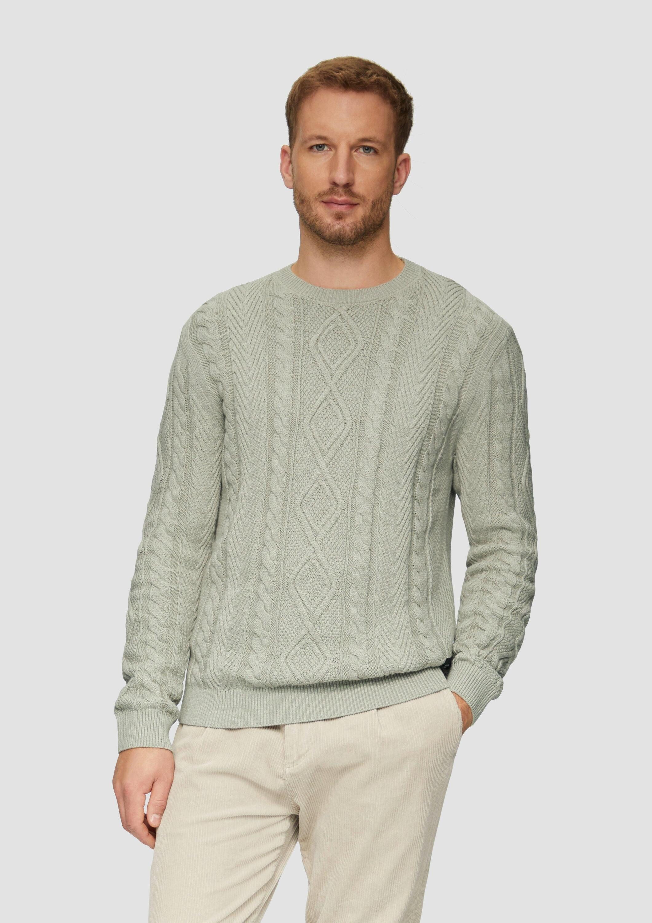 s.Oliver Longpullover В'язані светри В'язані светри mit Zopfmuster (1-tlg)