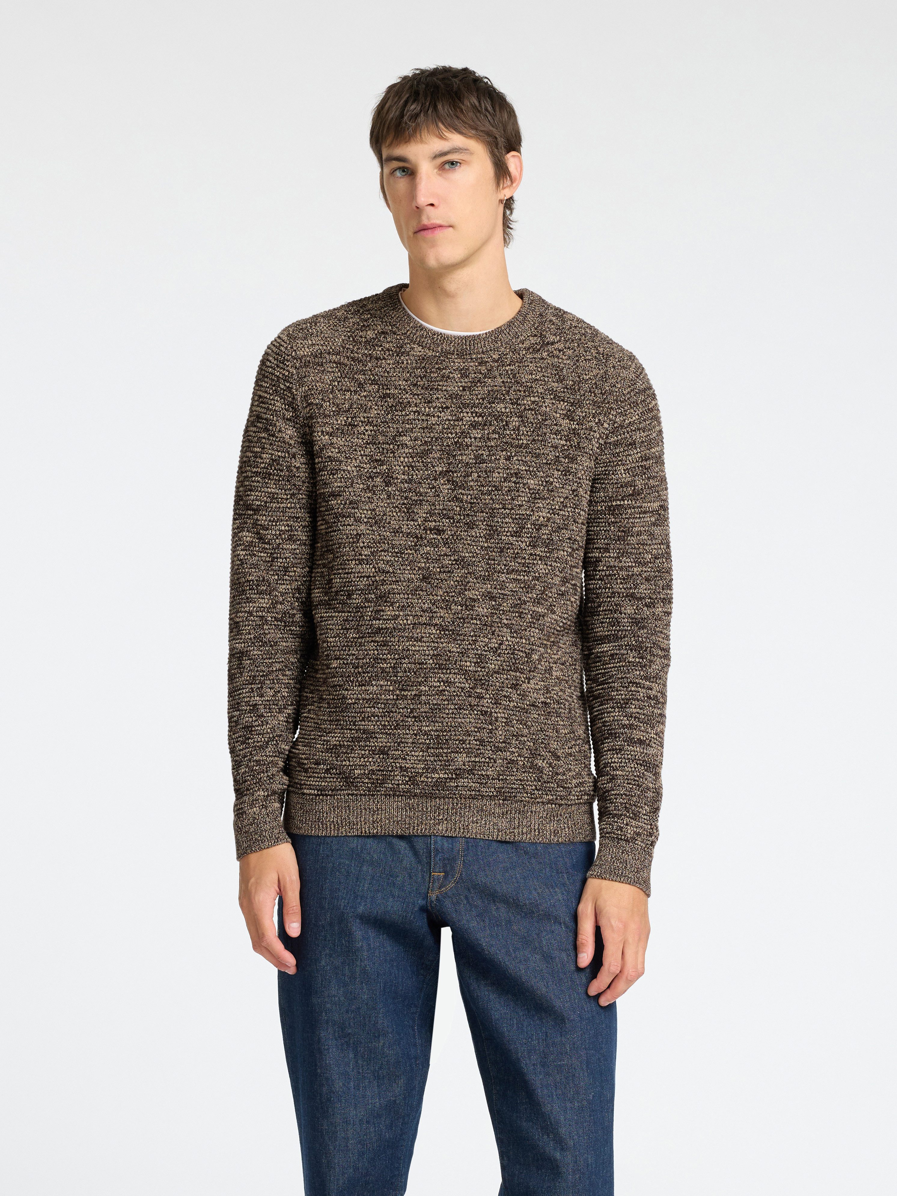 Selected Rundhalspullover SLHVINCE LS KNIT BUBBLE günstig online kaufen