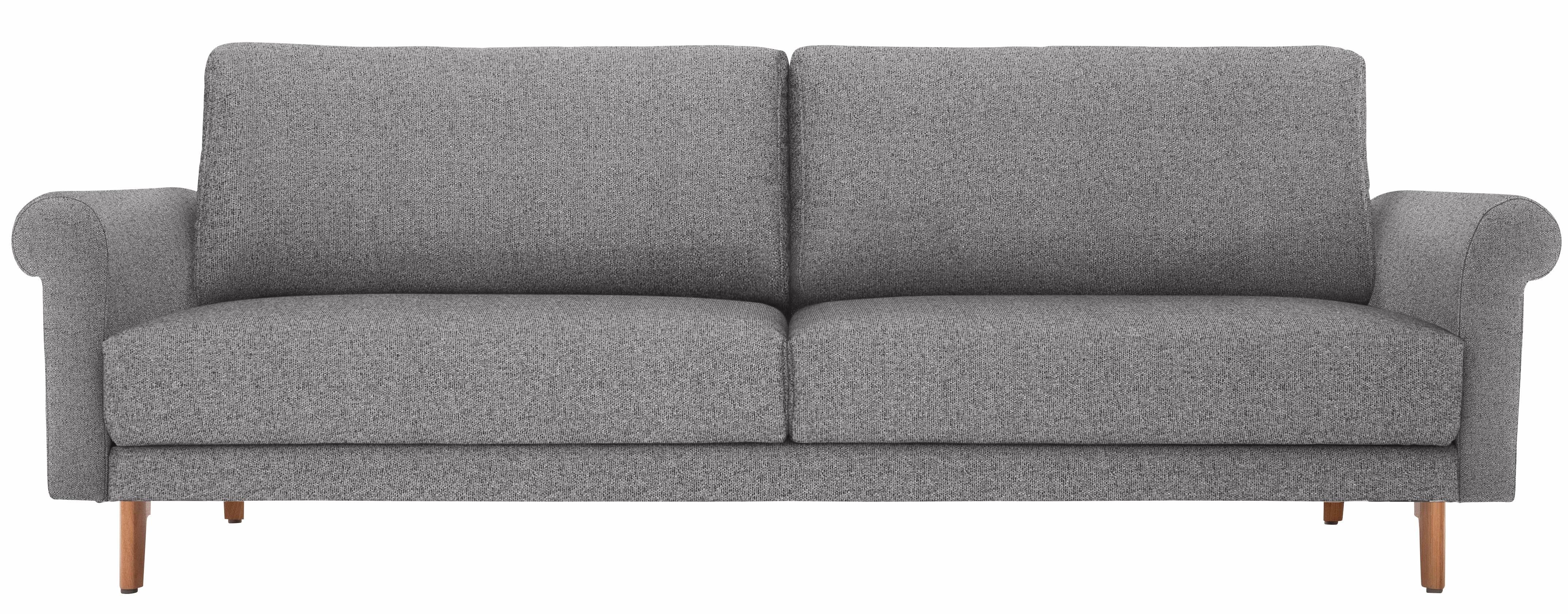 hülsta sofa 3-Sitzer hs.450, modern Landhaus, Breite 208 cm, Füße in Nussbaum