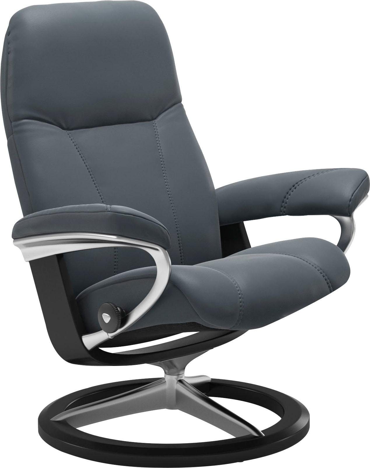 Schwarz Relaxsessel Signature Base, Größe Gestell Stressless® mit Consul, S,