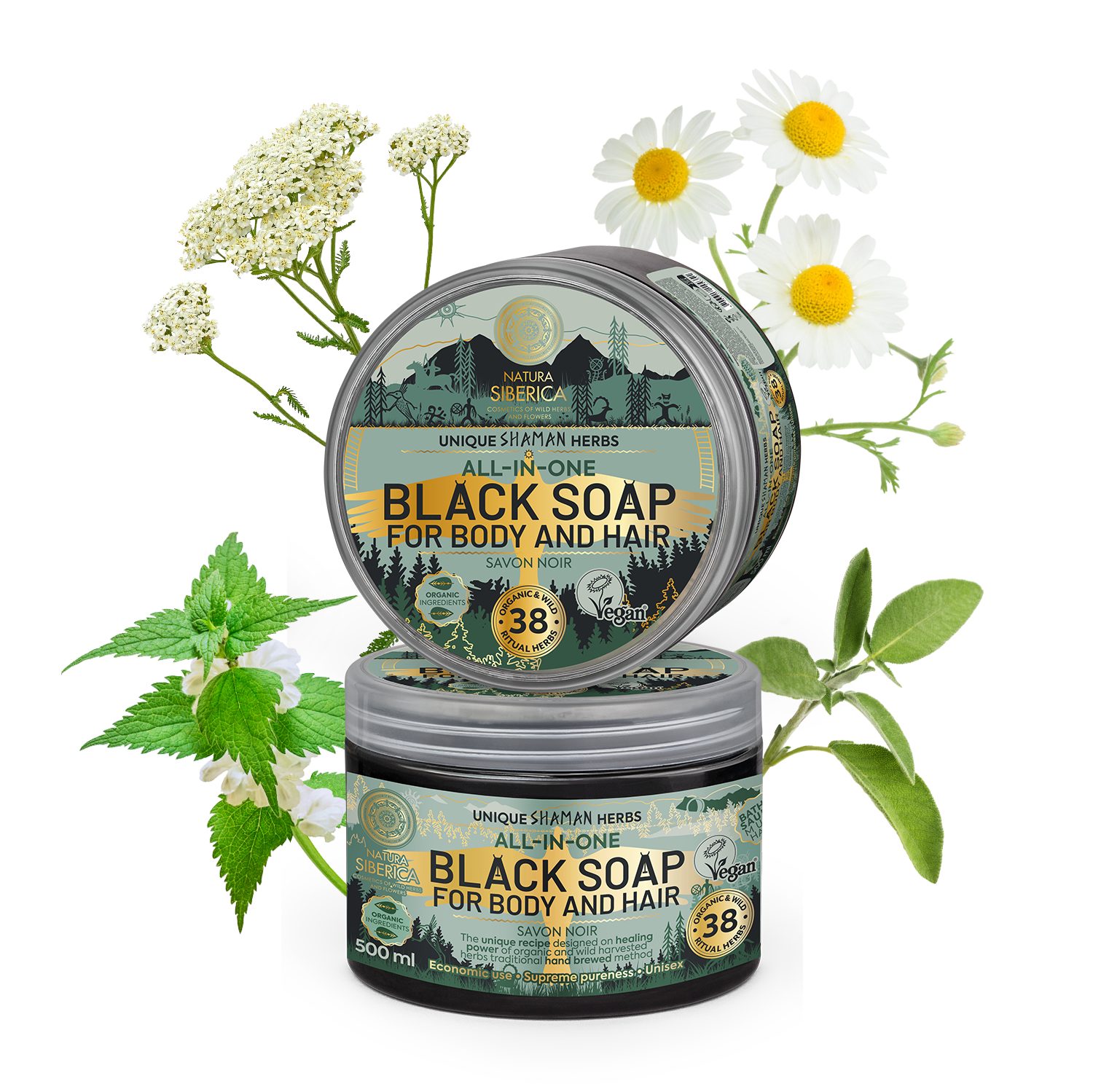 Natura Siberica Duschgel Traditional Black Soap for Body and Hair - All in one