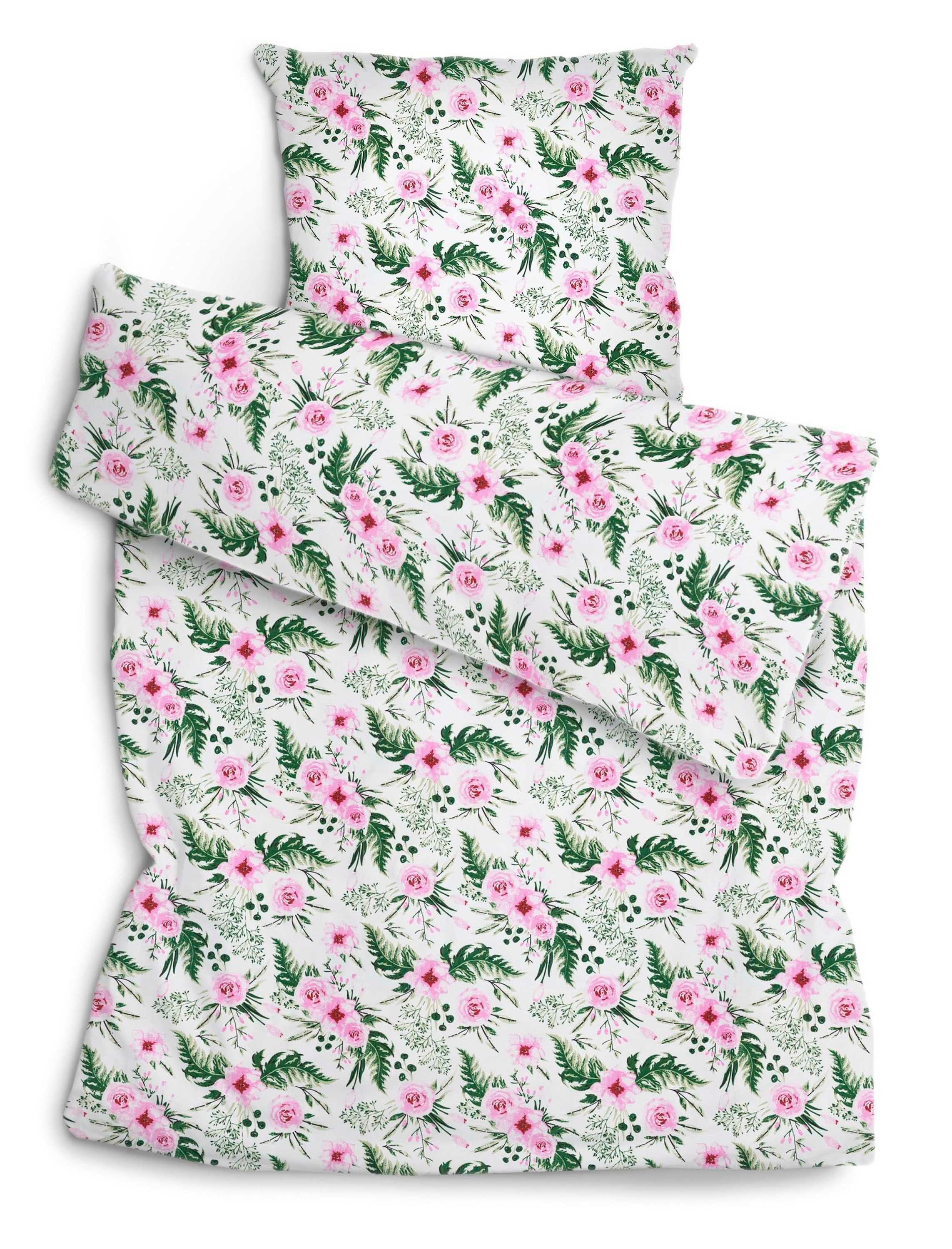 Amilian Bettwäsche Set 135x200 cm + 80x80 cm - 2-teilig, 100 % Baumwolle, 2 teilig, mit Hotelverschluss - für Erwachsene und Jugendliche