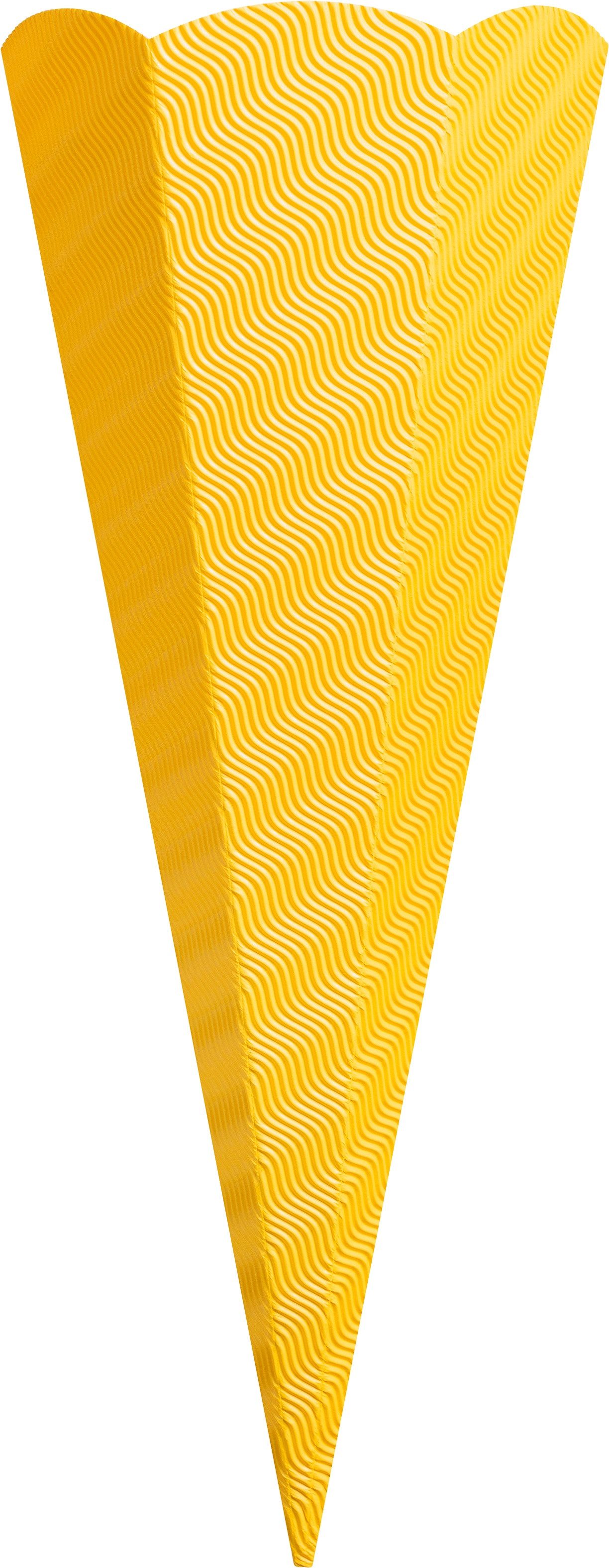 Folia Schultüte Schultüten-Rohlinge aus 3D-Wellpappe, 5er-Set einer Farbe