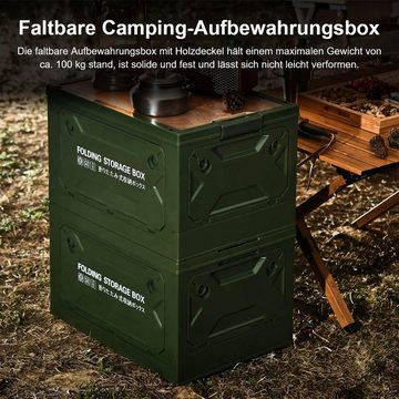 yozhiqu Aufbewahrungsbox Outdoor Camping Storage Box, seitlich zu öffnender Organizer, Geeignet für die Aufbewahrung im Kofferraum, Camping im Freien