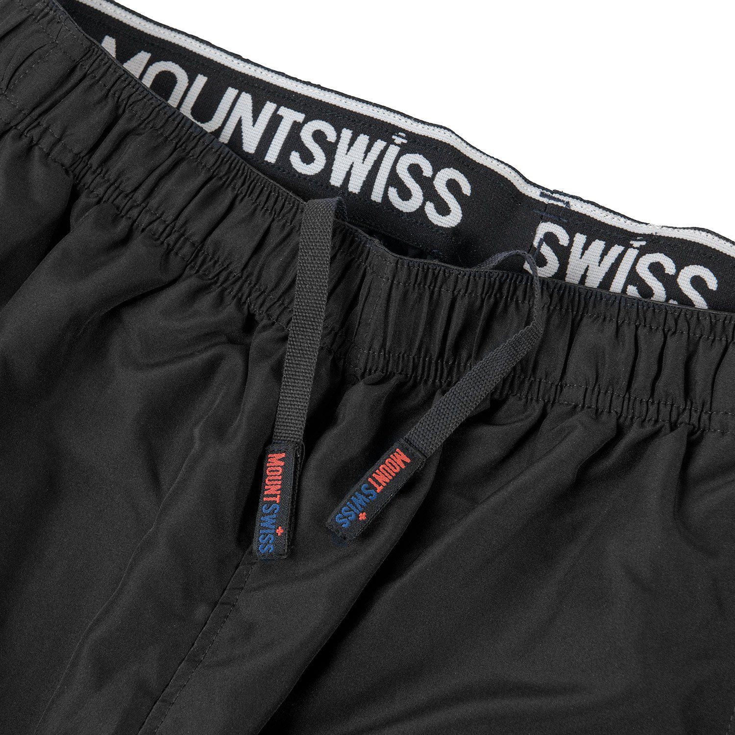 Mount Swiss Shorts Mount Swiss Freizeithose leichte Herren (1-tlg) Kurze schwarz