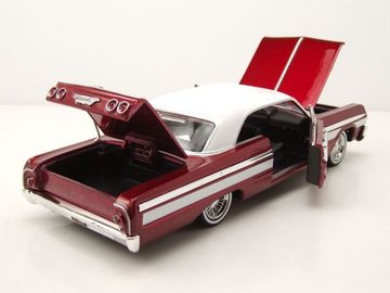 Motormax Modellauto Chevrolet Impala Lowrider 1964 rot Modellauto 1:24 Motormax, Maßstab 1:24