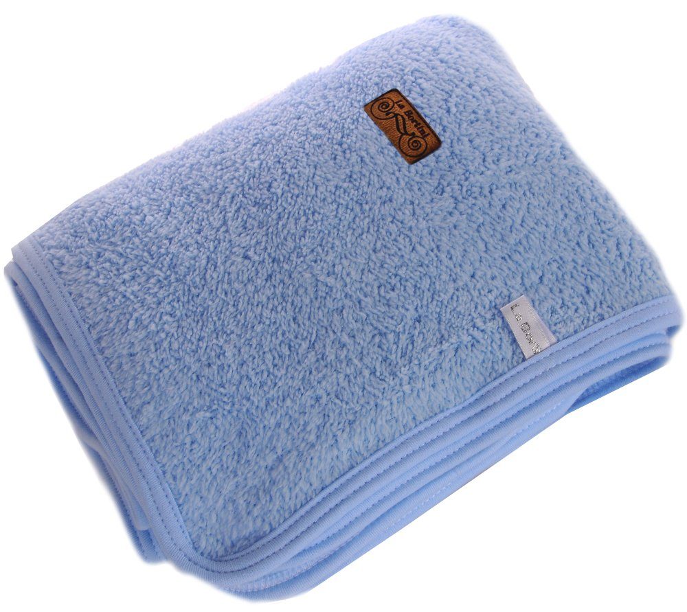 Babydecke Baby Fleece-Decke weiche flauschige Wagendecke Kuscheldecke in Blau