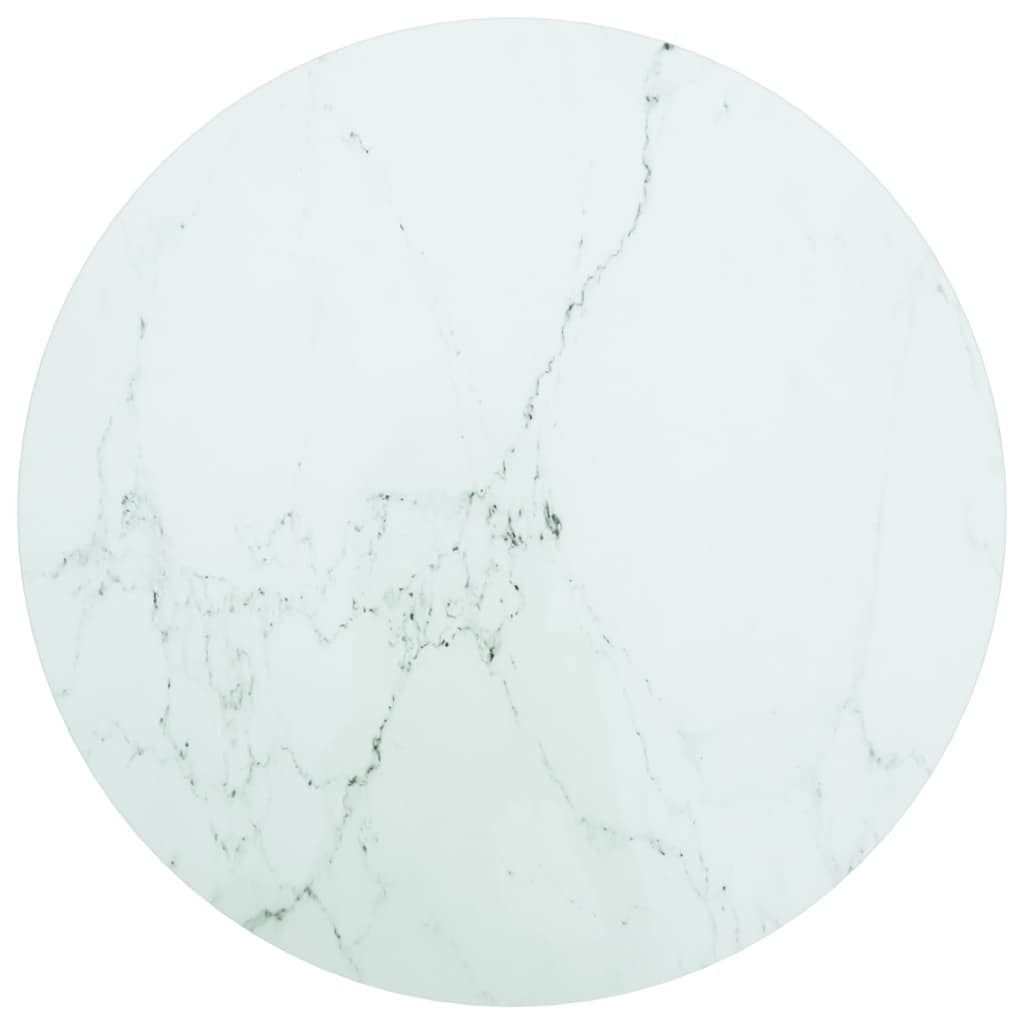 furnicato Tischplatte Esstischplatte 60 x 0,8 cm in Weiß - Marmor-Design aus Hartglas (1 St), Langlebige Tischplatte als Couchtisch-Aufsatz für Wohnbereiche