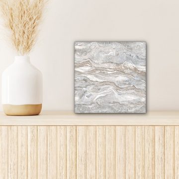 OneMillionCanvasses® Leinwandbild Marmor - Textur - Grau, (1 St), Leinwand Bilder für Wohnzimmer Schlafzimmer