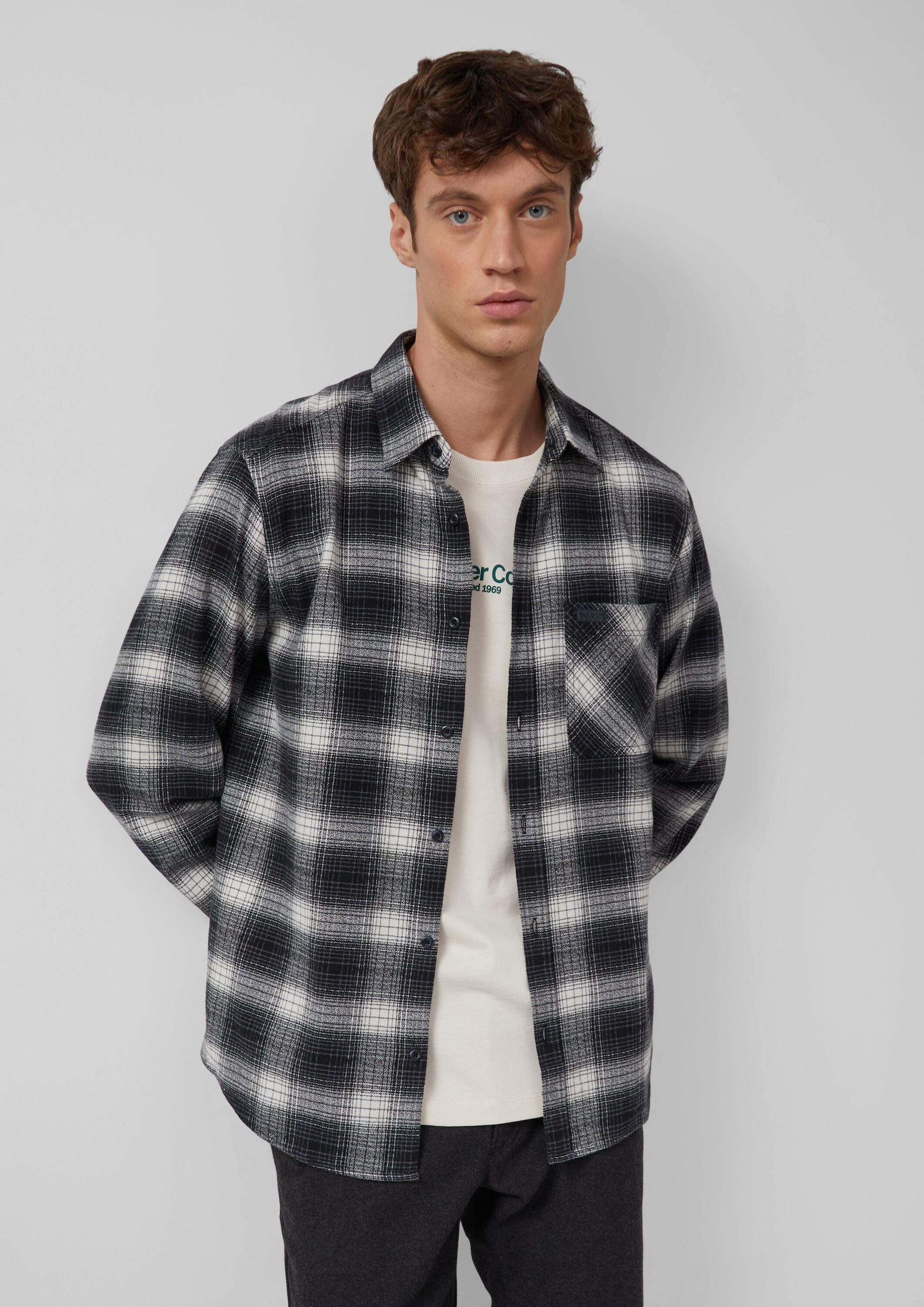 s.Oliver Langarmhemd Hemd Regular Fit: Kariertes Hemd aus Flanell günstig online kaufen