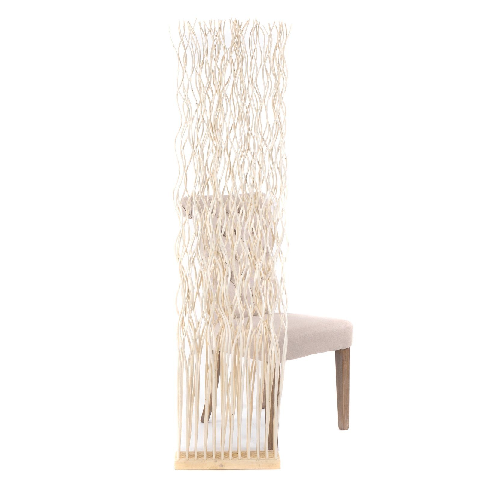 DESIGN DELIGHTS Paravent RAUMTEILER "WAVE", Weidenholz, 170x40cm (HxB), Paravent, Trennwand
