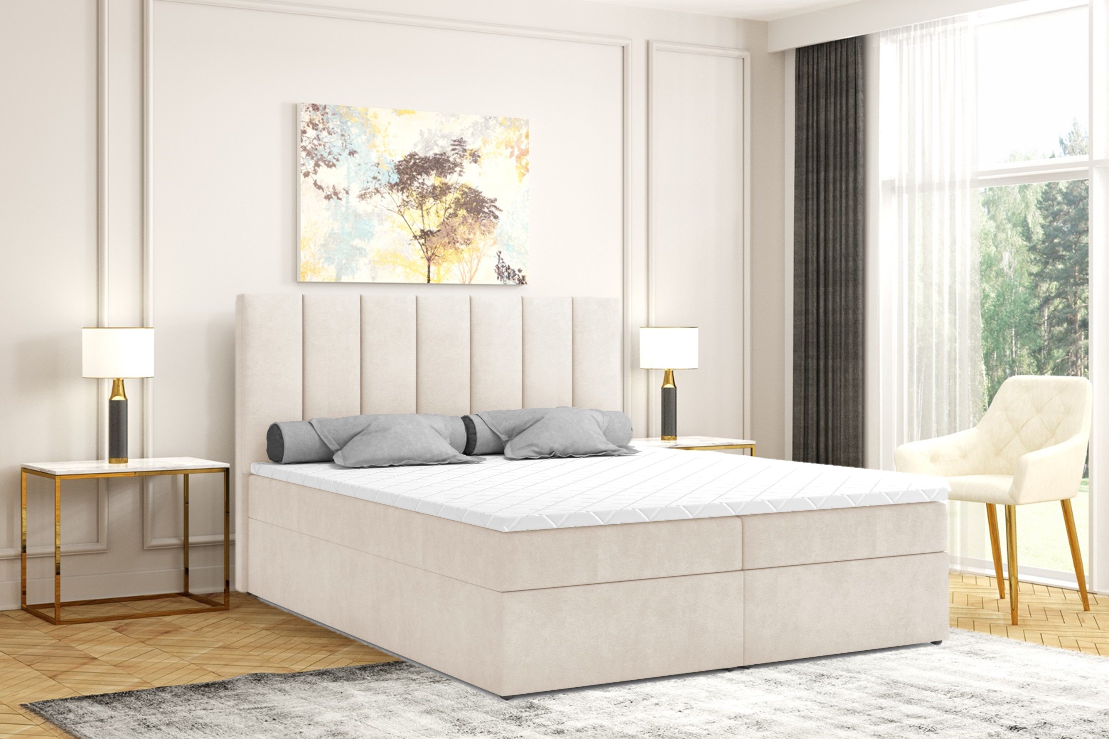 Labett Boxspringbett mit Bettkasten Matratze &Topper, günstig online kaufen
