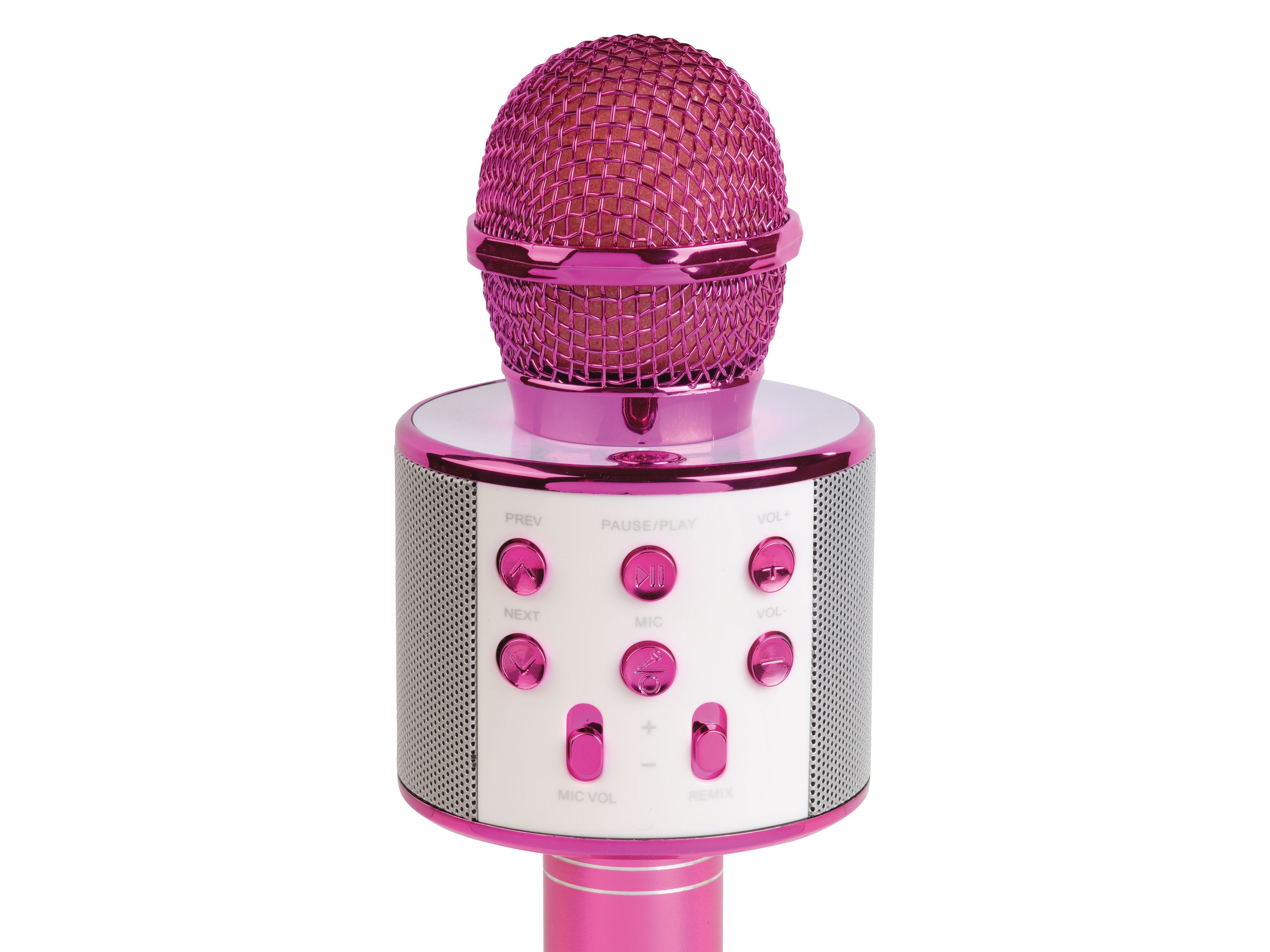 Denver DENVER Karaoke Mikrofon-Lautsprecher KMS-20P, rosa Portable-Lautsprecher