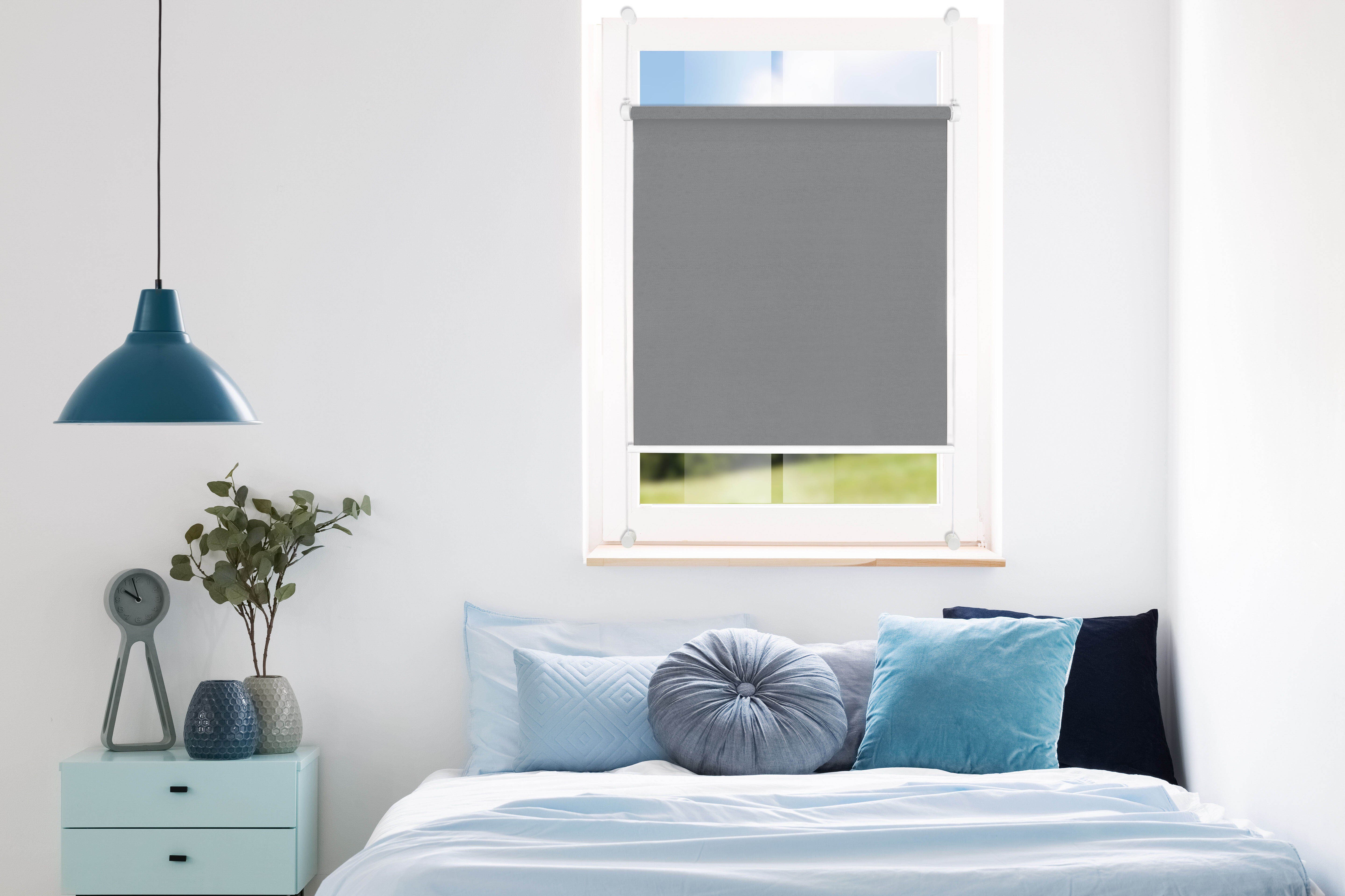 Seitenzugrollo Rollo verspannt Klemmfix ohne Bohren, ondeco, Lichtschutz, ohne Bohren, verspannt, Klemmfix, im Fixmaß