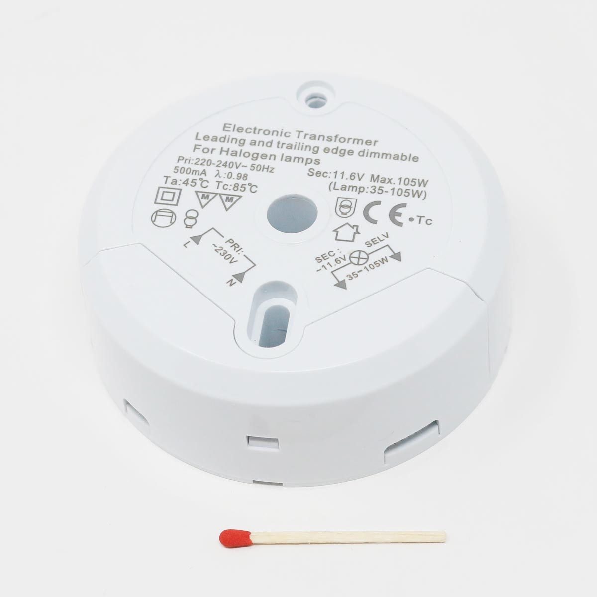 Maxtrack Elektronischer Halogen-Trafo, 35-105W, 230V-12V AC Trafo