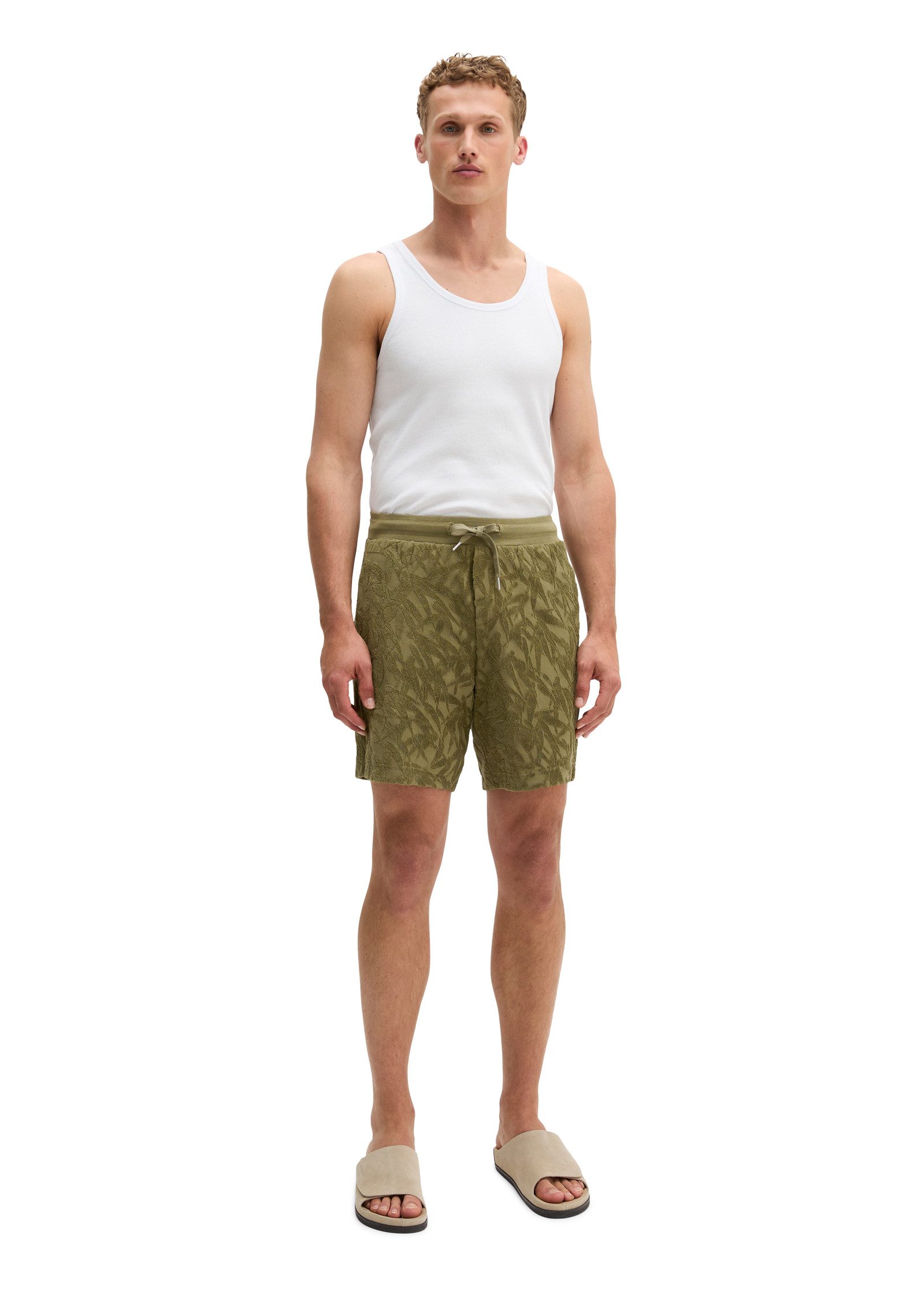 Marc O'Polo Shorts mit weichem Frottee-Blattmuster – Bild 5 von 5