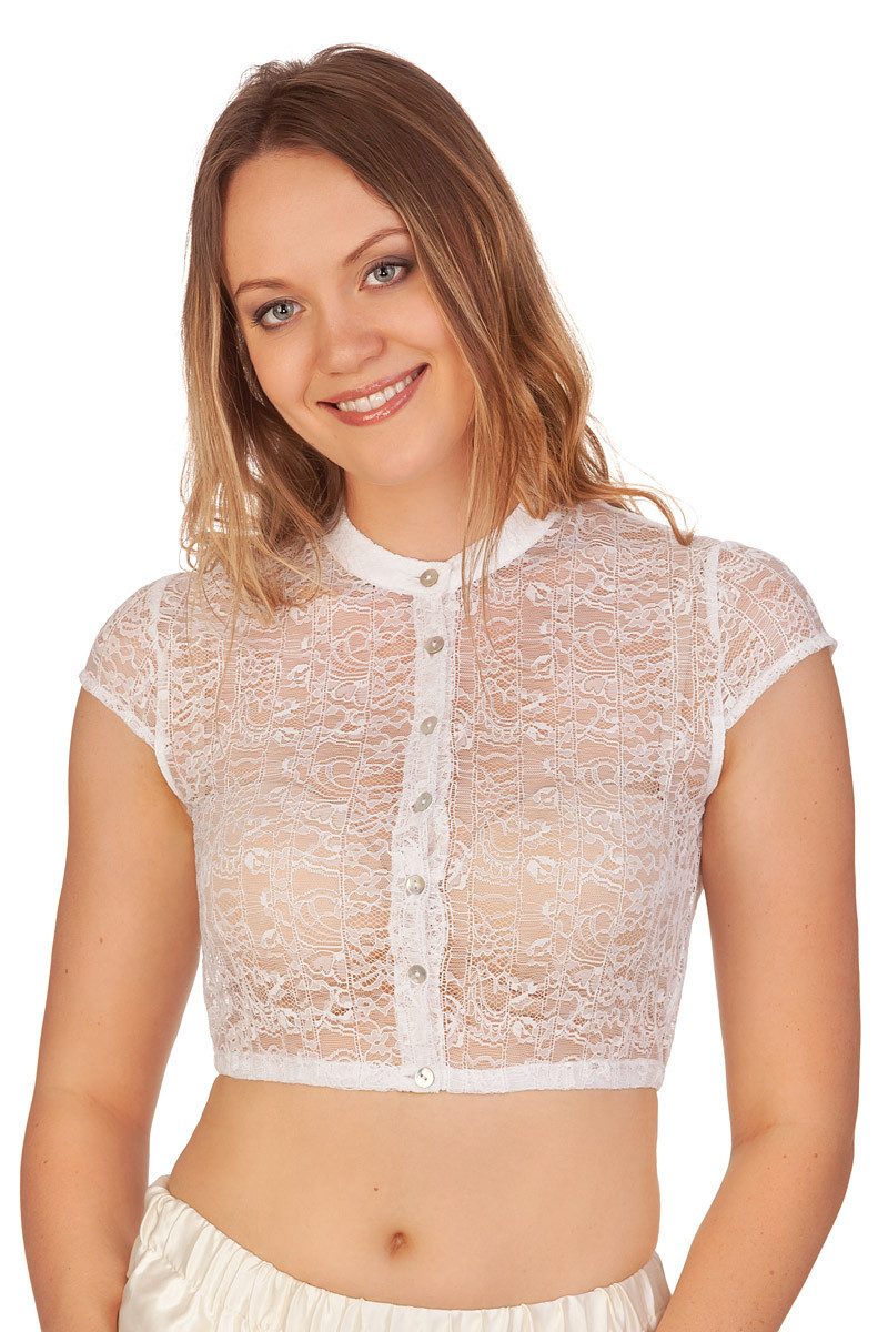 Dirndlbluse Dirndlbluse - B9010 - weiß