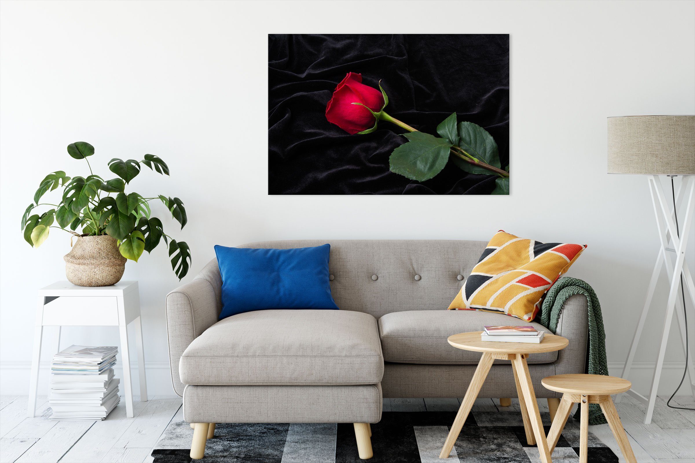 Pixxprint Leinwandbild Rose, Rose (1 St), Leinwandbild fertig bespannt, inkl. Zackenaufhänger