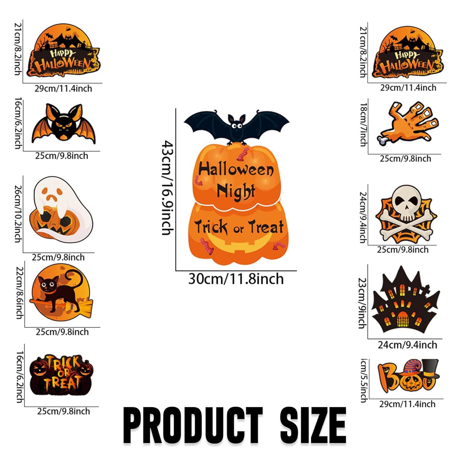 Coonoor Hängedekoration Halloween Tür Hängedekoration, Kürbis-Skelett Türsc günstig online kaufen