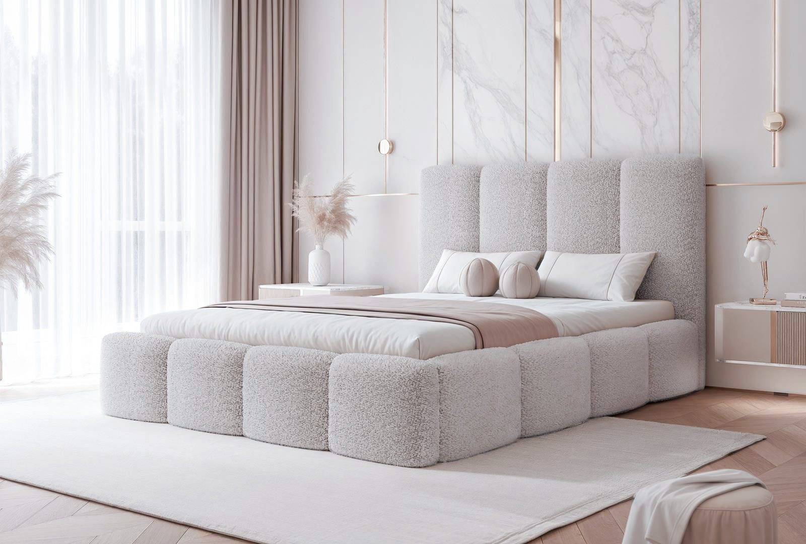 Compleo Polsterbett Designerbett, Doppelbett, Schlafzimmerbett mit günstig online kaufen