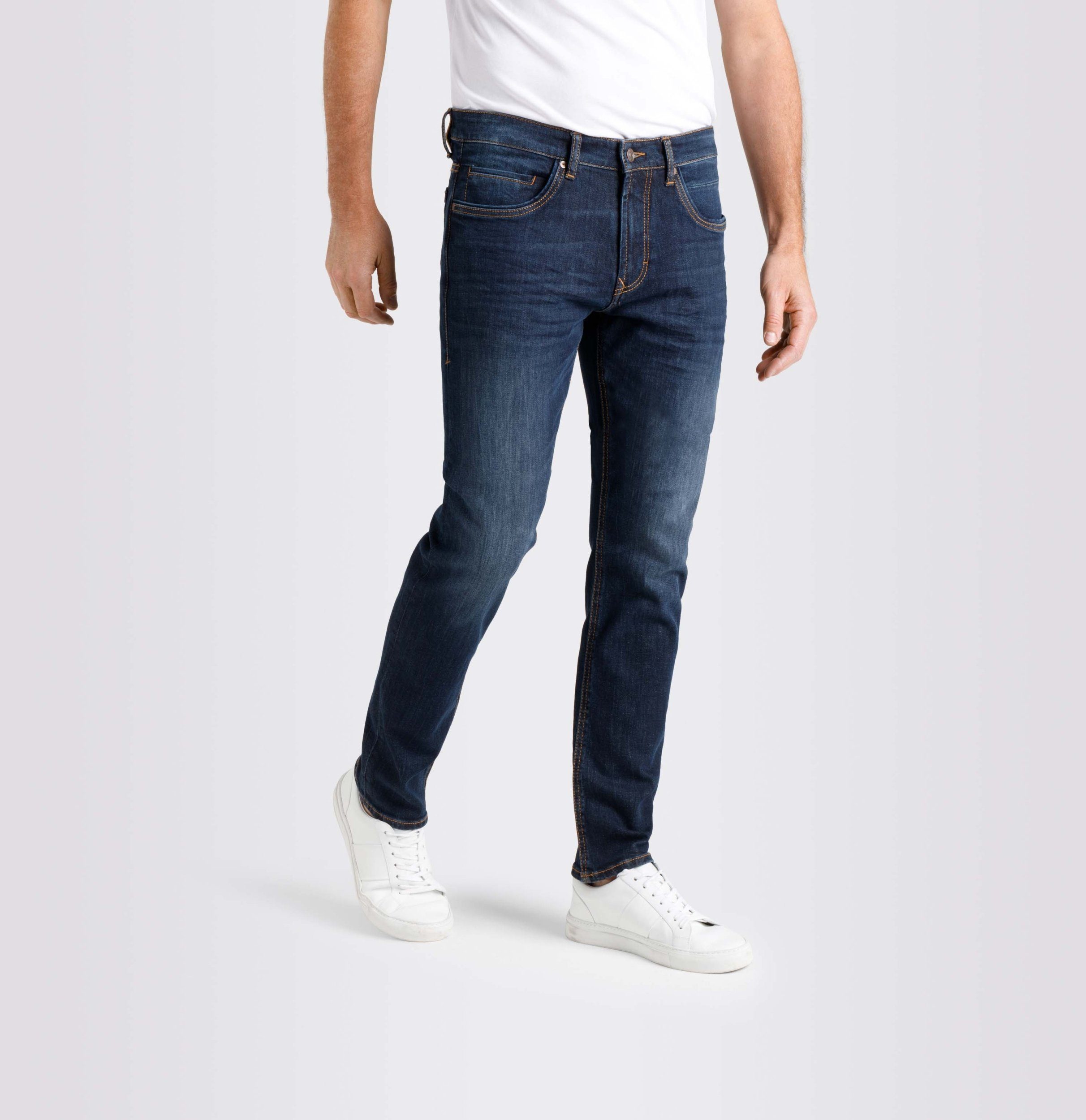 5-Pocket-Jeans - Arne MAC JEANS Dunkelblau Workout Pipe, DenimFlexx