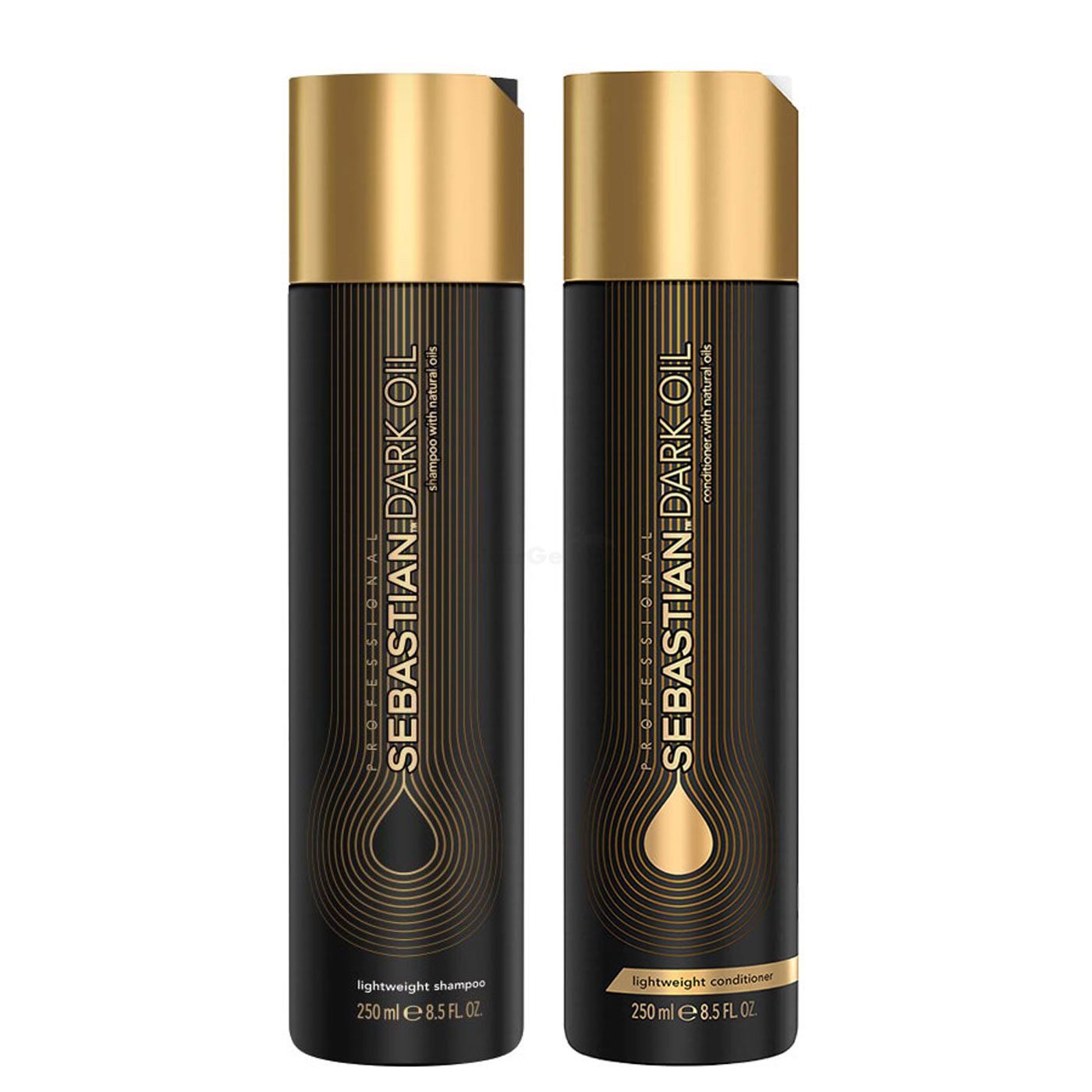 Sebastian Professional Haarpflege-Set Dark Oil Set Shampoo 250ml + Conditioner 250ml, 2-tlg.