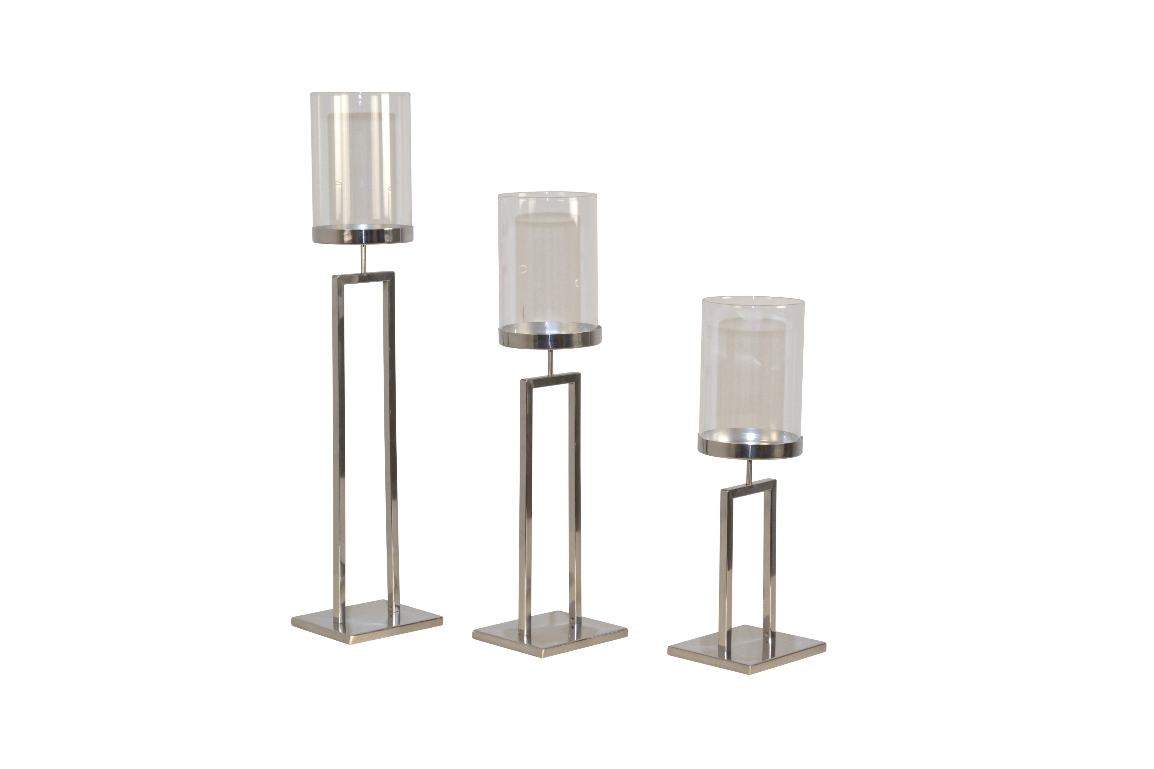 moebel-direkt-online Standkerzenhalter 3teiliges Kerzenhalter-Set (Spar-Set, 3er-Set), aus Metall, individuell einsetzbar, runder Kerzenteller – Bild 4 von 5