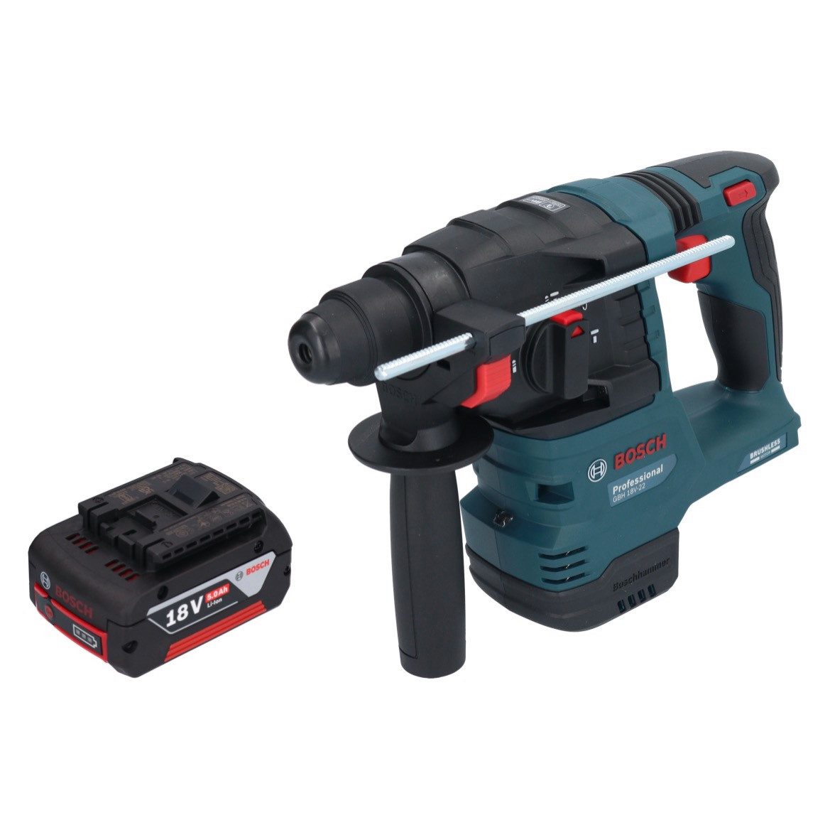 Thumbnail - Bosch Professional Schlagbohrmaschine Bosch GBH 18V-22 Professional Akku Bohrhammer 18 V 1,9 J SDS Plus Brus
