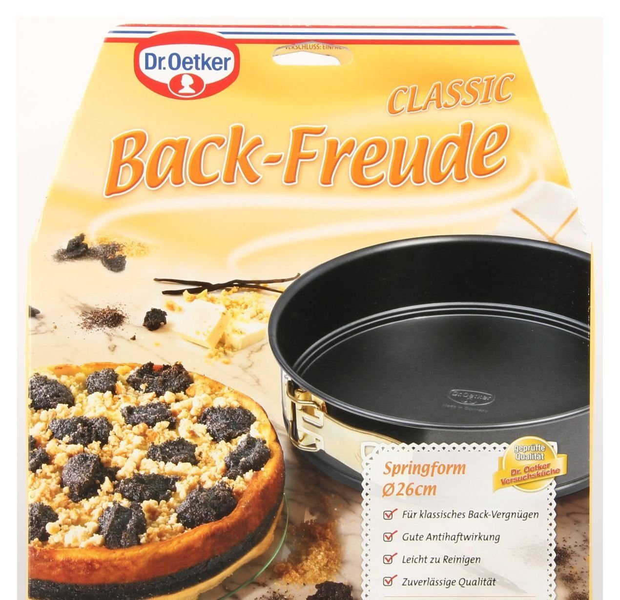 Dr. Oetker Küchenhelfer Springform Springform Rundform Kuchenform Backform 26cm Dr. Oetker Back Freude