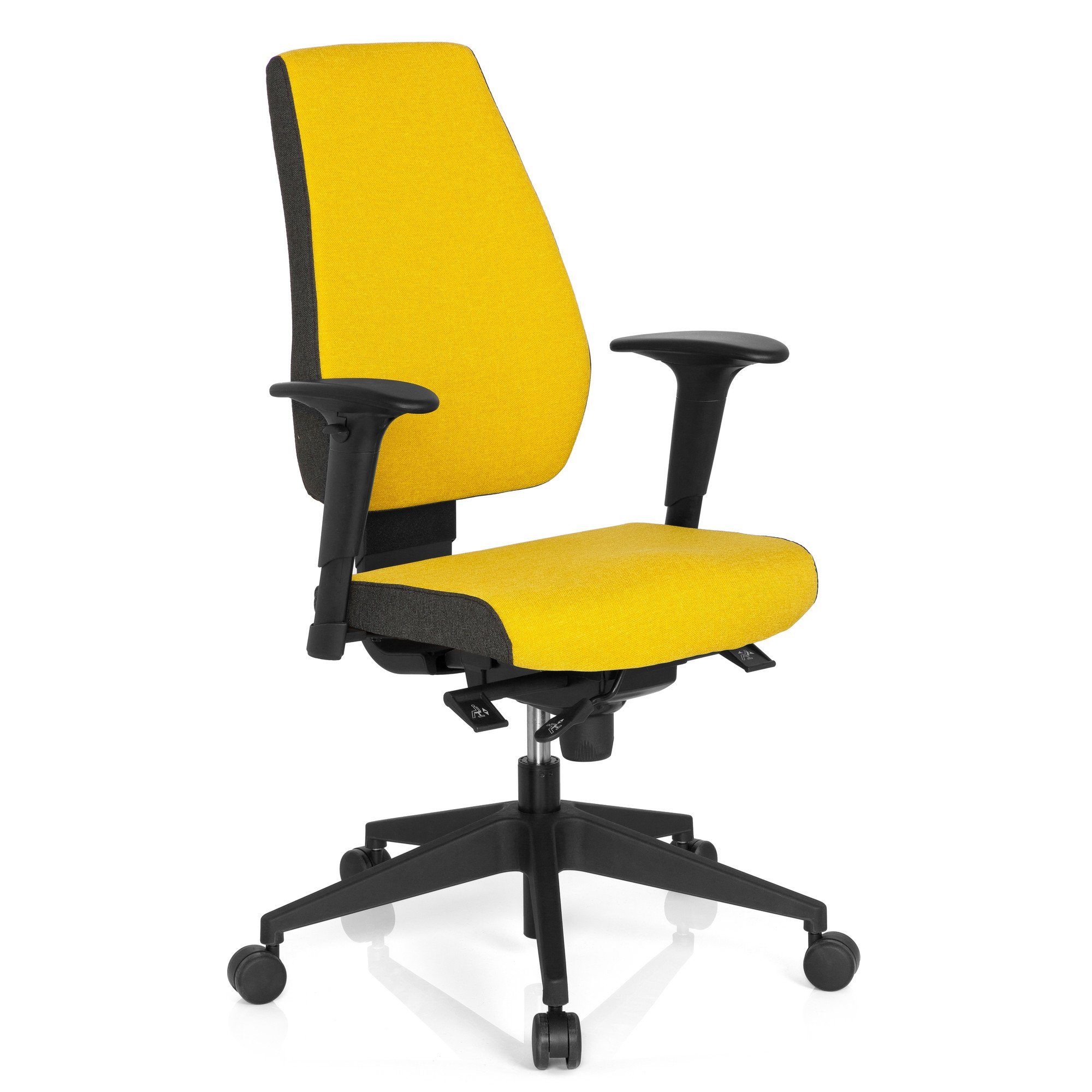 hjh OFFICE Drehstuhl Profi Bürostuhl 500 Stoff Gelb PRO-TEC Schreibtischstuhl St), (1 ergonomisch
