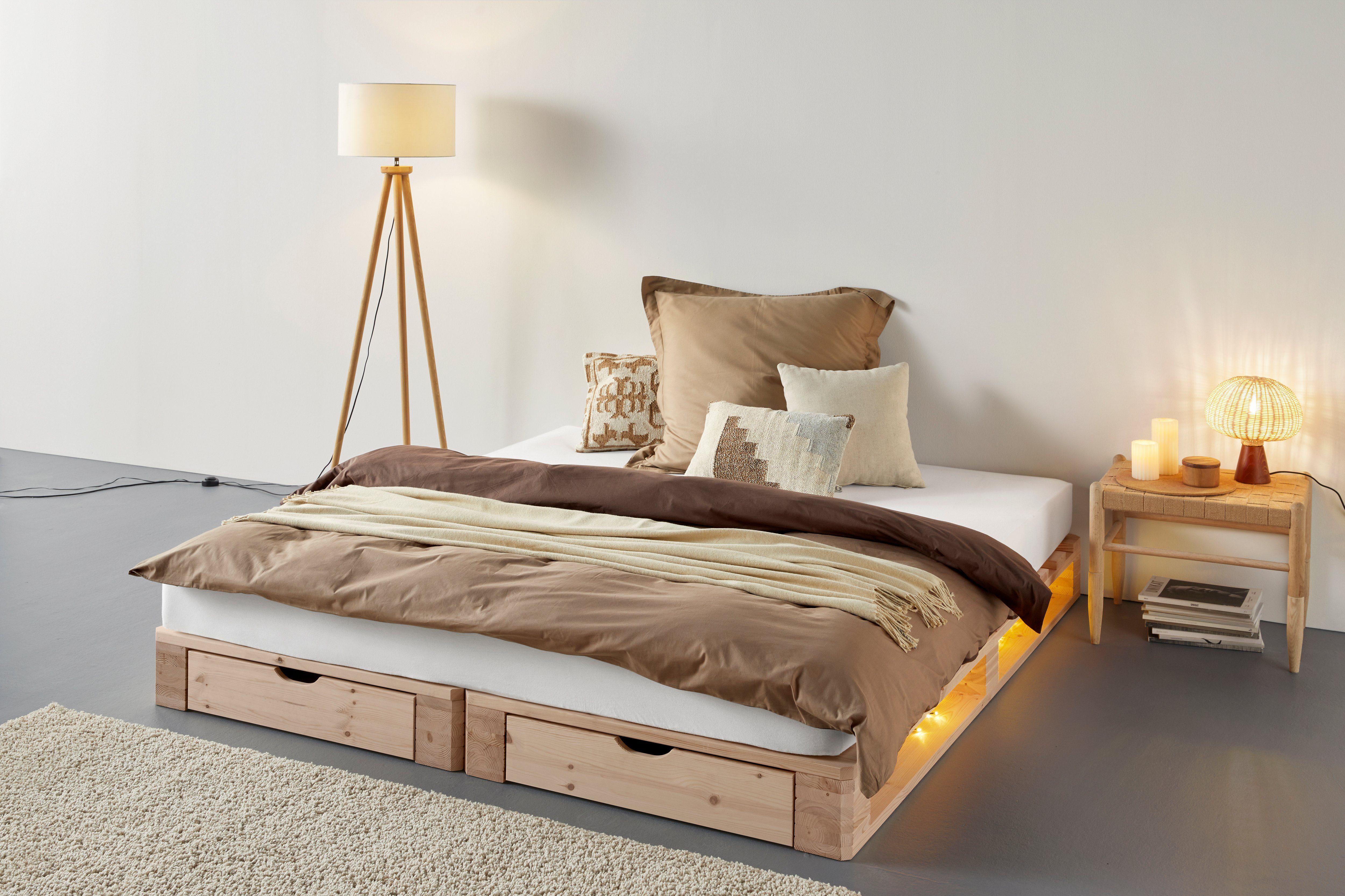 Home affaire Palettenbett "ALASCO " BESTSELLER! Mit Schublade, zertifiziert günstig online kaufen