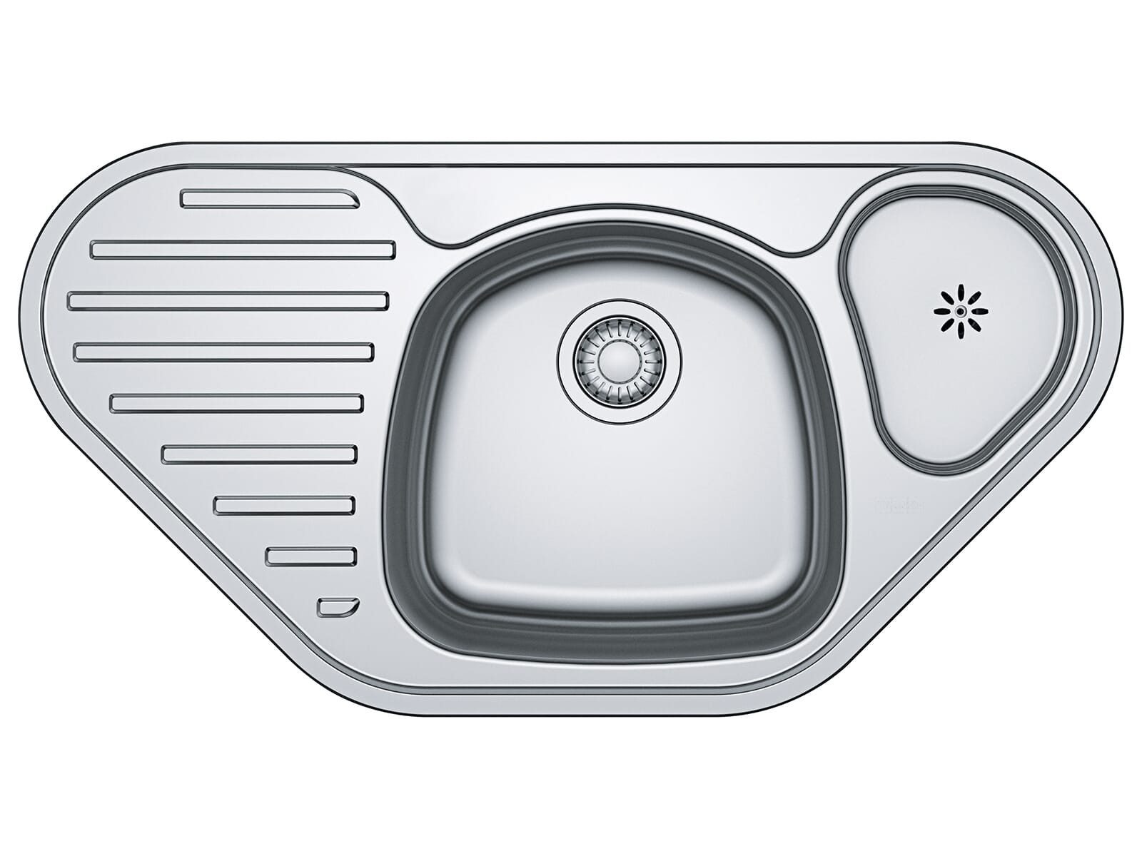 FRANKE Edelstahlspüle, eckspüle, 96/50 cm, (1 St)