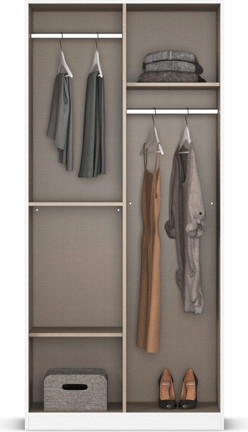 rauch Drehtürenschrank Maika mit Spiegel, 2 Schubladen, in verschiedenen Breiten, Höhen und Farben – Bild 4 von 5