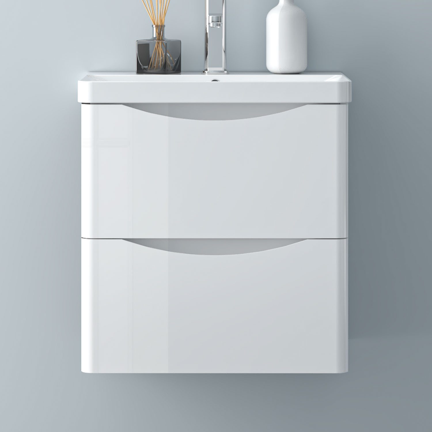 Aica Sanitär Waschtisch Unterschrank Waschbecken MDF Badmöbel Waschbeckenunterschrank