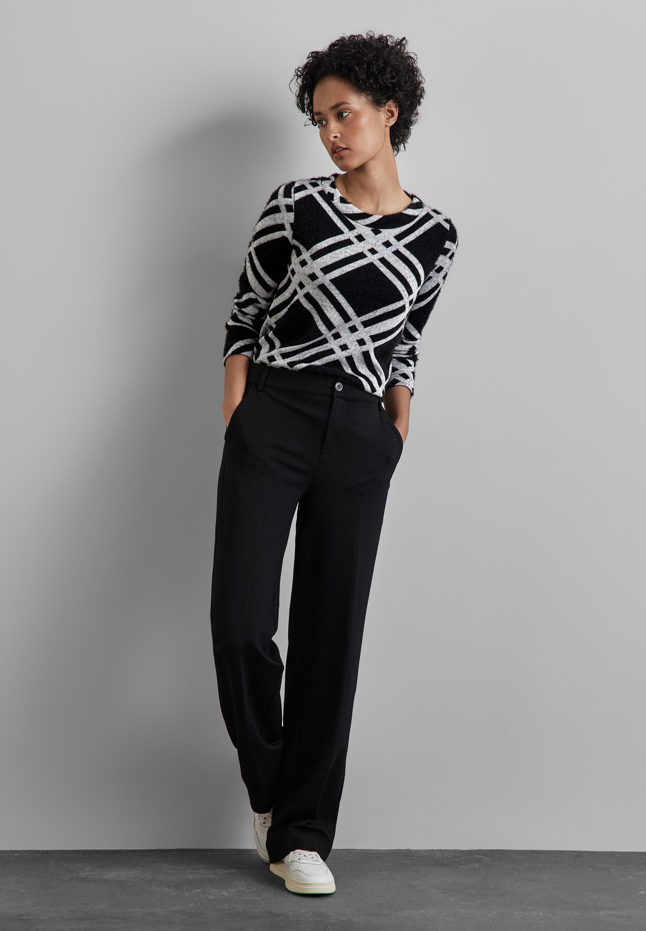 STREET ONE Langarmshirt mit U-Boot-Ausschnitt