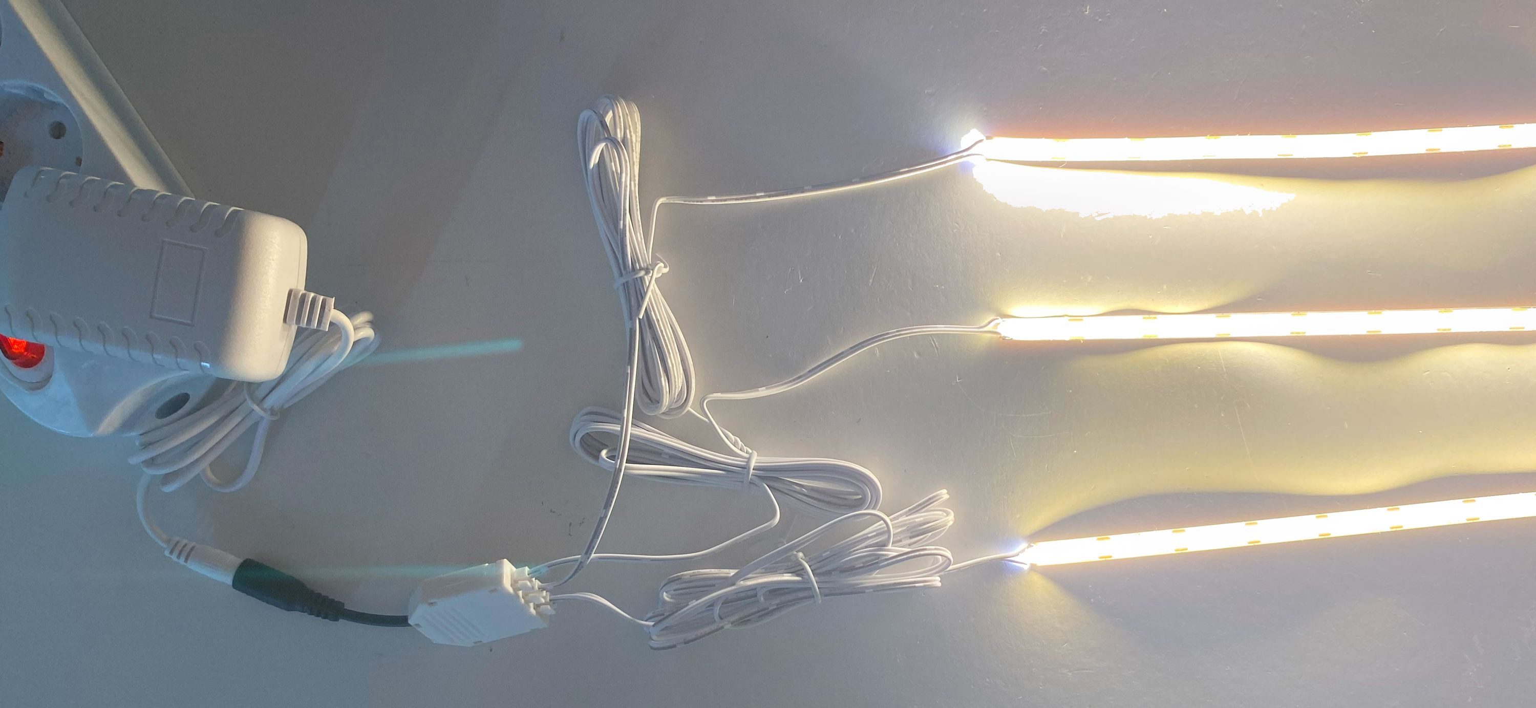 XENON LED Dekolicht 3328 LED Regal Beleuchtung Länge 2 x 0,75m LEDs +Netzteil Kalt Weiß, Xenon / Kalt Weiß