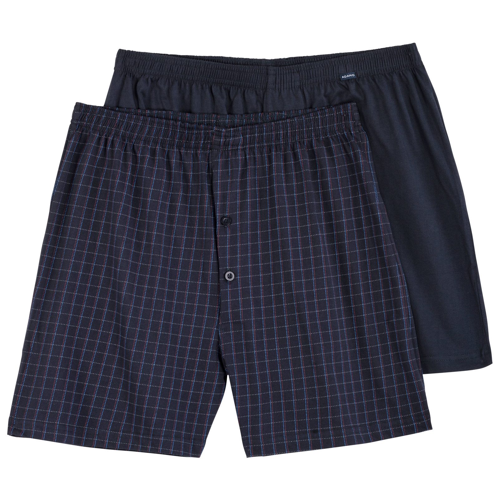 Boxershorts Adamo 2er-Pack Boxershorts Übergröße navy/kariert